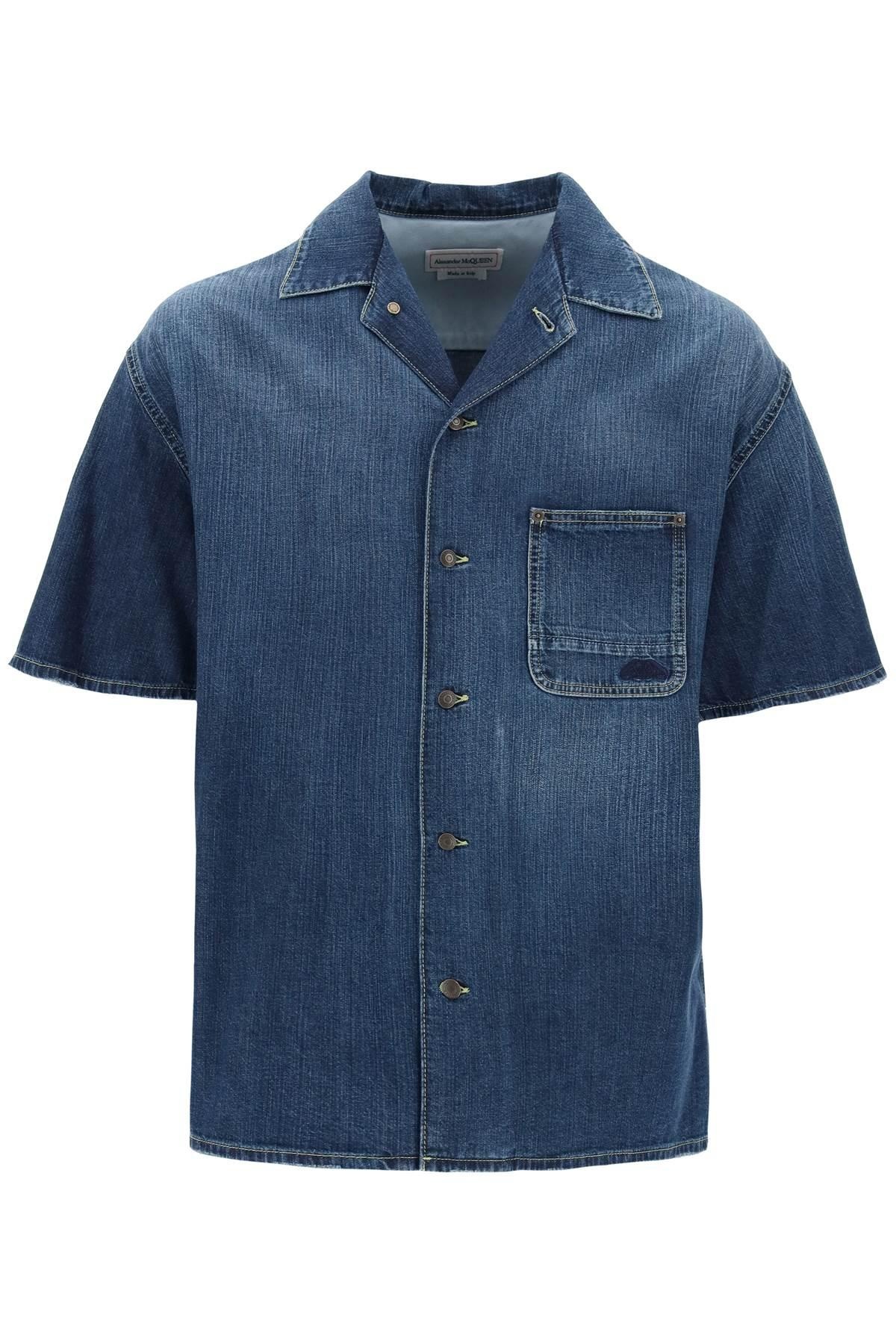 ORGANIC DENIM SHORT SLEEVE SHIRT - 1