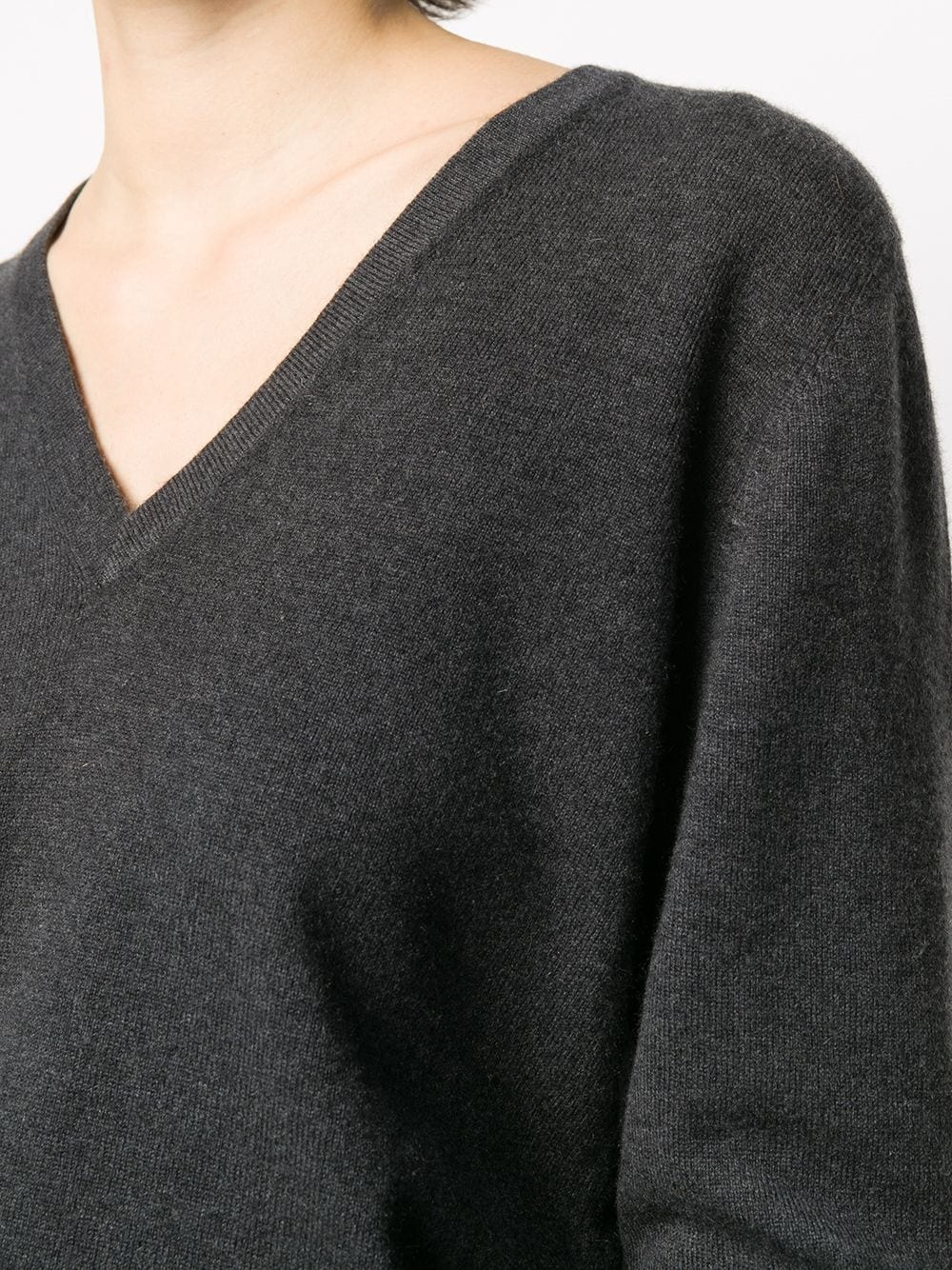 v-neck cashmere jumper - 5