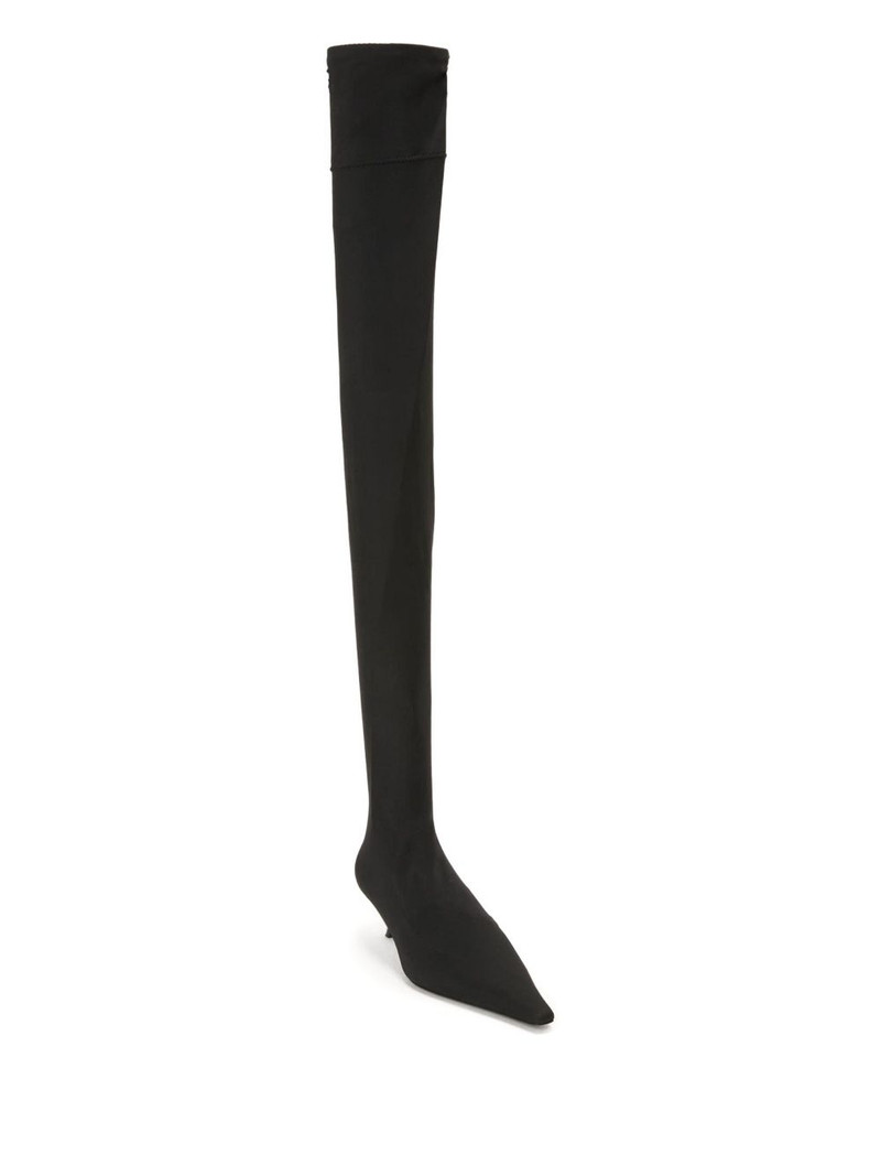 Victoria Beckham 45mm Sloan jersey pointed-toe boots outlook