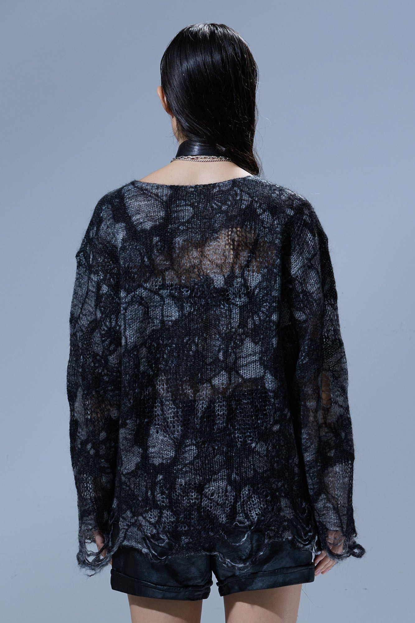 BOYFRIEND SWEATER WITH CAST-OFF NECK - 3