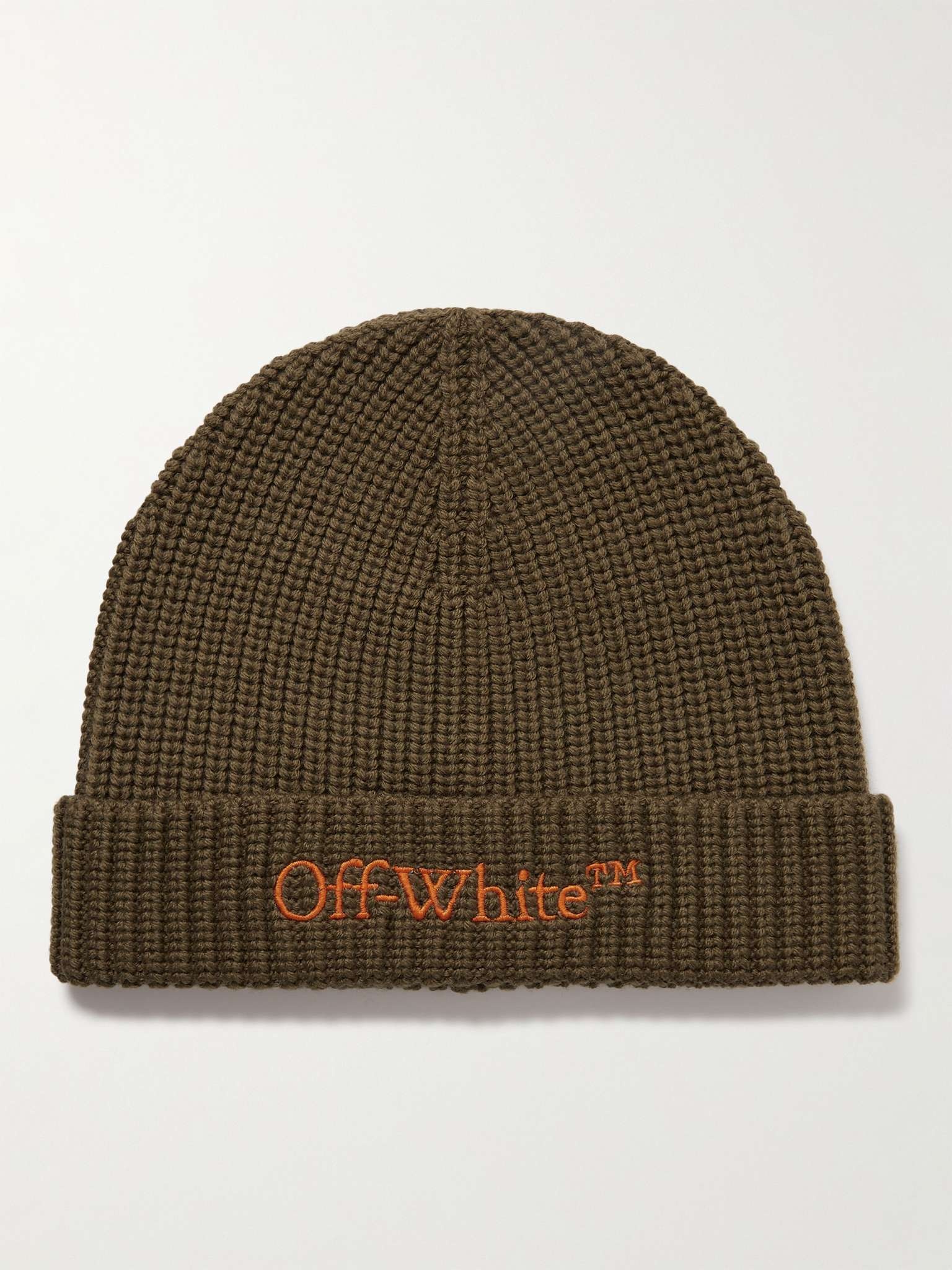 Bookish Logo-Embroiderd Ribbed Virgin Wool Beanie - 1