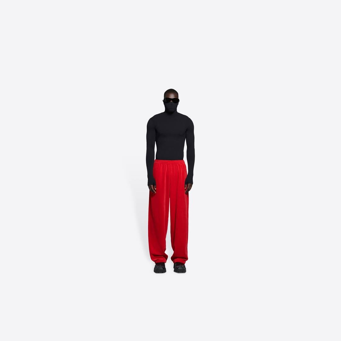 Men's Tracksuit Pants in Tango Red - 3