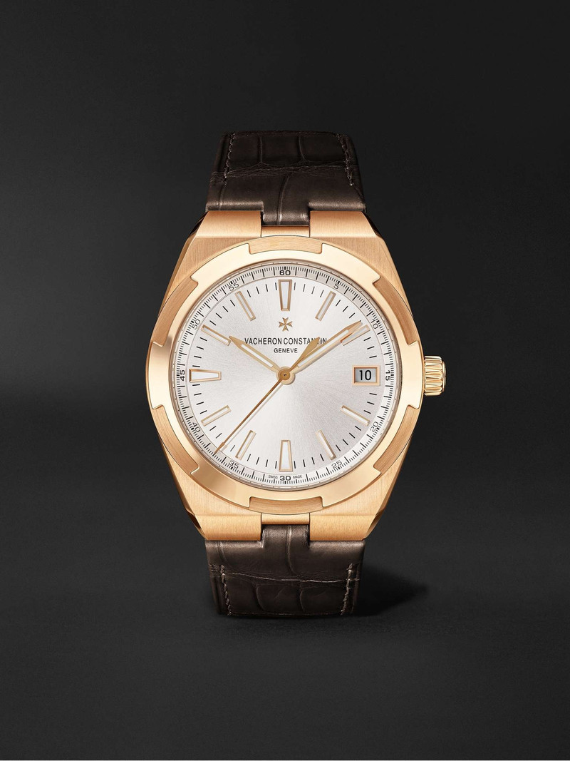 Overseas Automatic 41mm 18-Karat Pink Gold and Leather Watch, Ref. No. 4500V/000R-B127 - 1