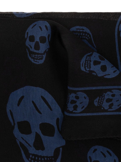 Alexander McQueen skull-print silk scarf outlook