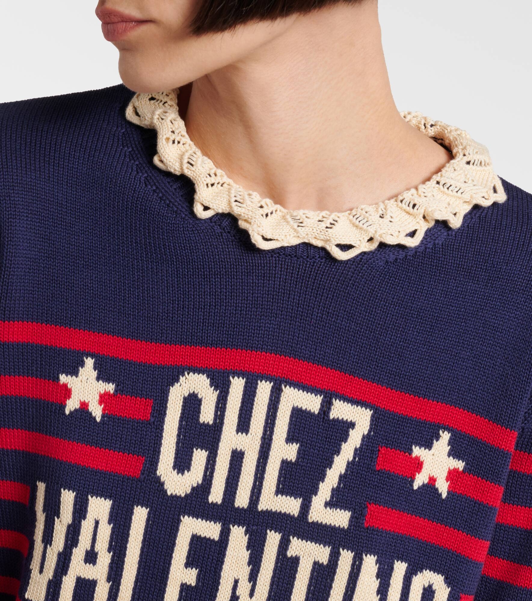Chez Valentino striped cotton sweater - 4
