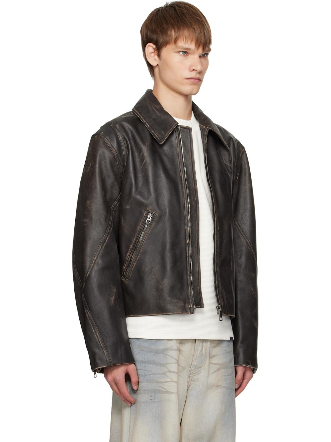 Brown Void Leather Jacket - 2