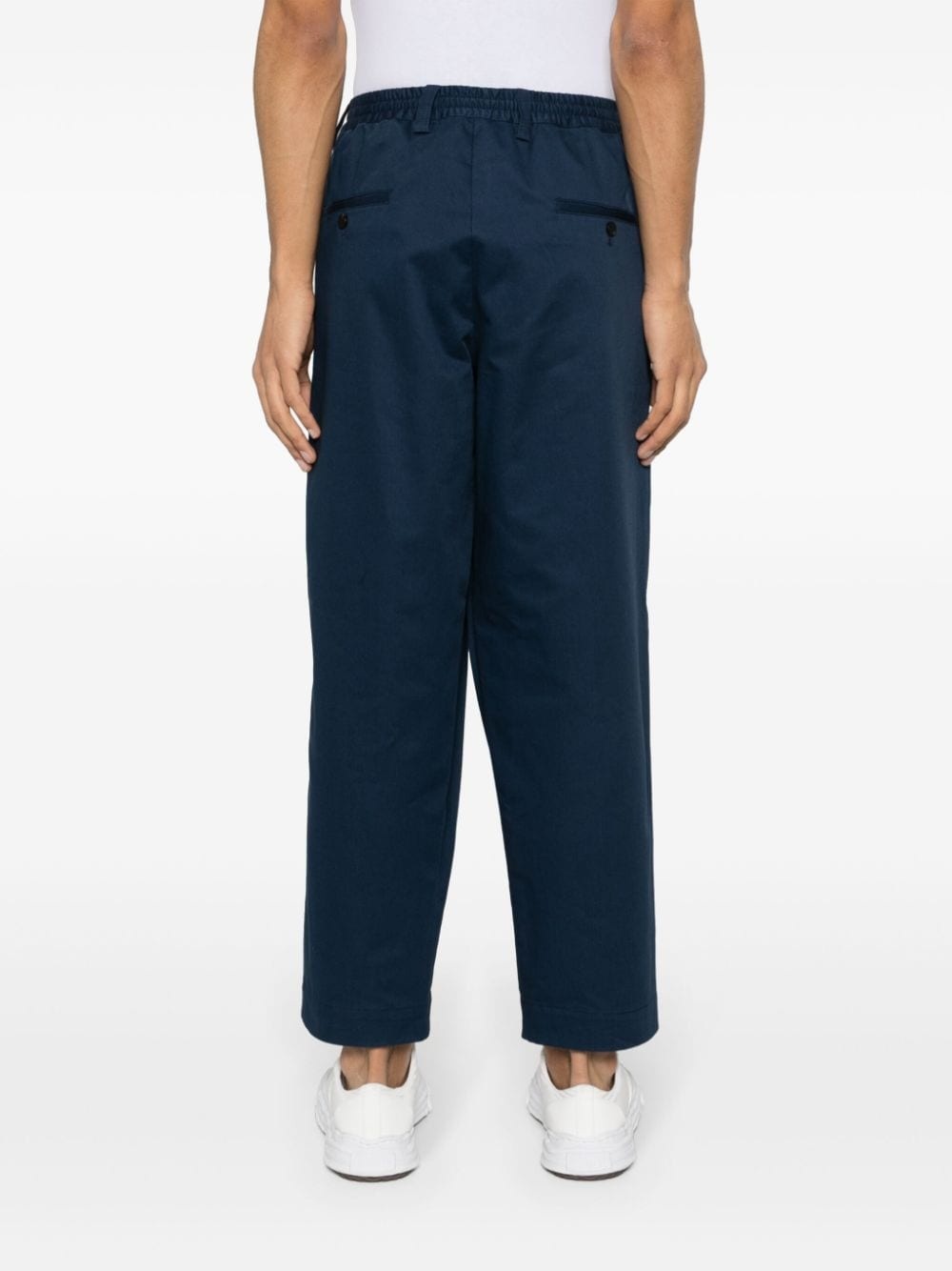 gabardine tapered trousers - 4
