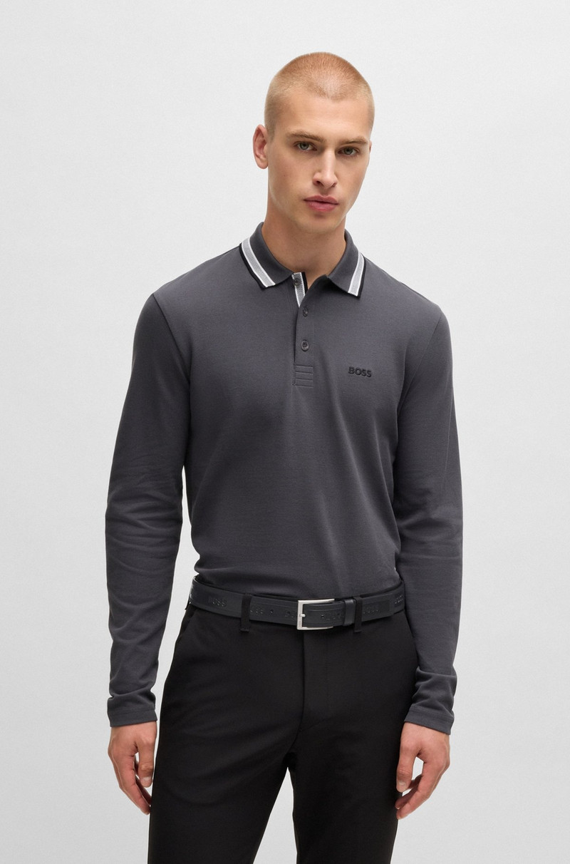 BOSS PRINTED ITALIAN-LEATHER BELT WITH LOGO DEBOSSING outlook