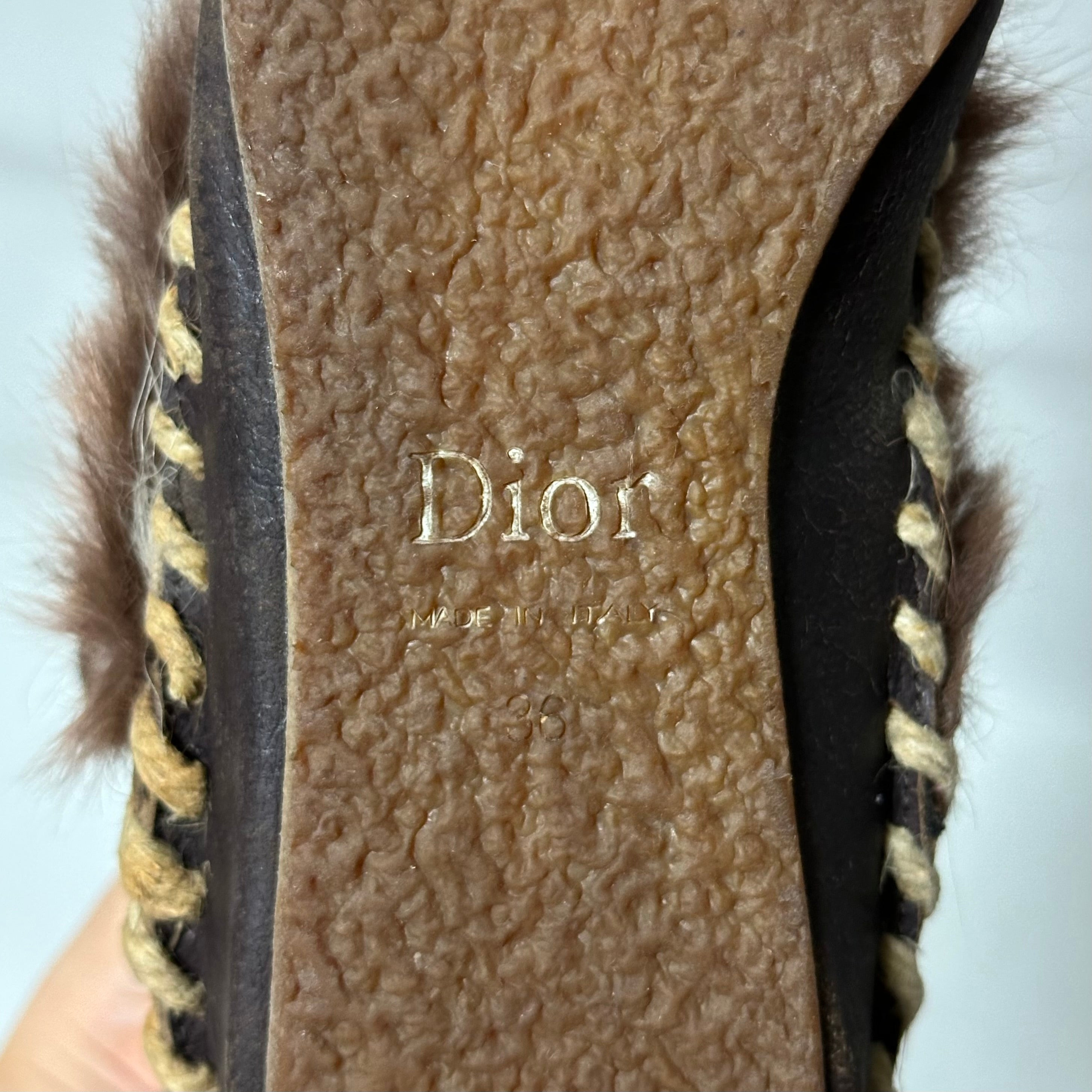 CHRISTIAN DIOR Fall Winter 2002 Fur Short Boots - 7