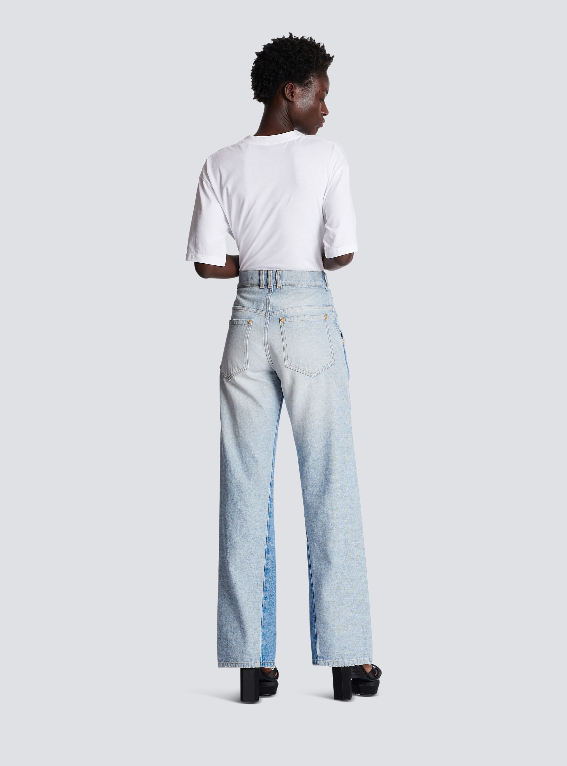 Two-in-one faded jeans - 4