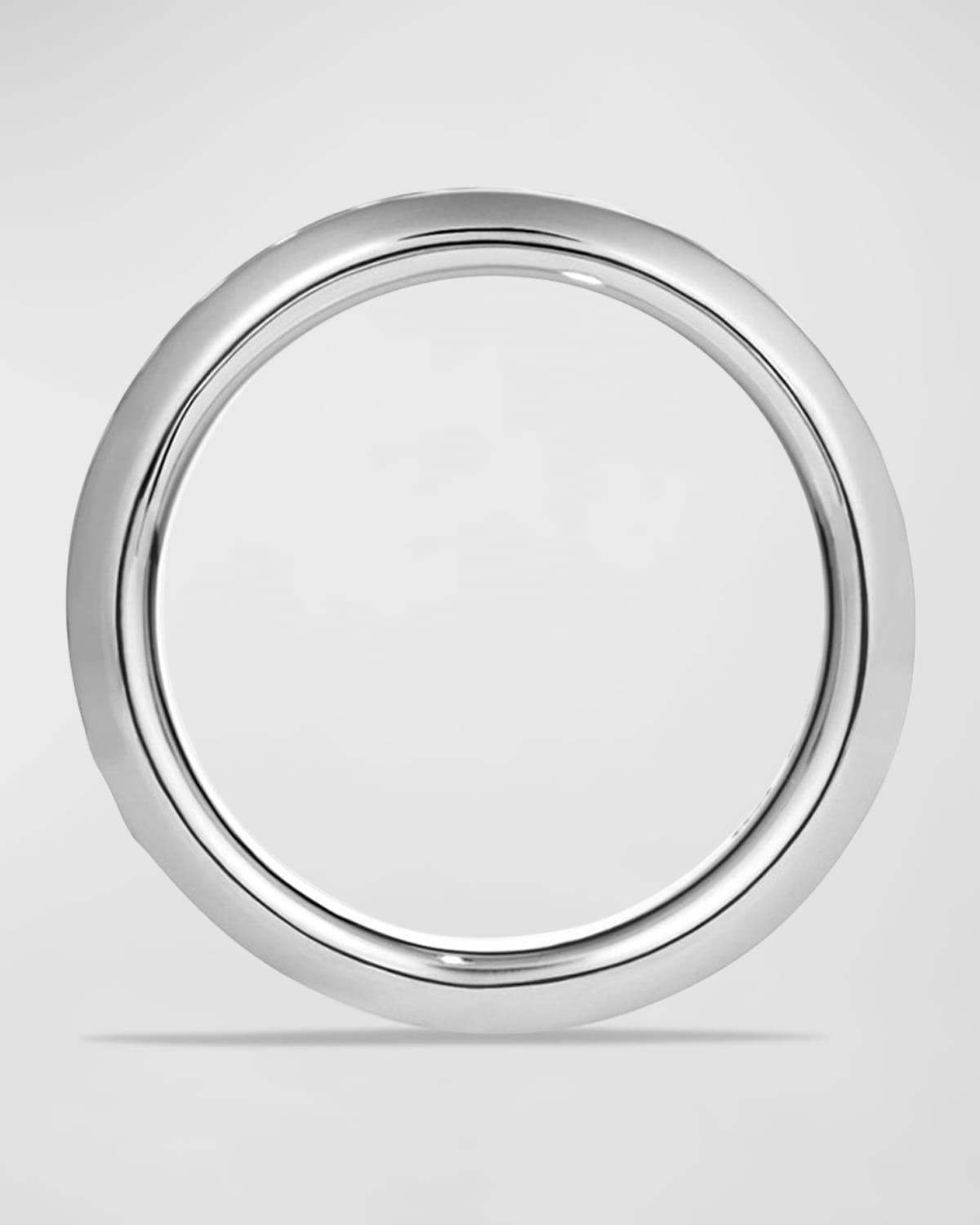 8mm Men's Cable Ring in Silver - 3