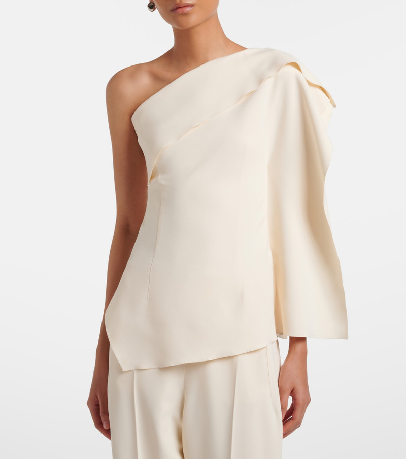 FFORME Lavinia draped one-shoulder top outlook