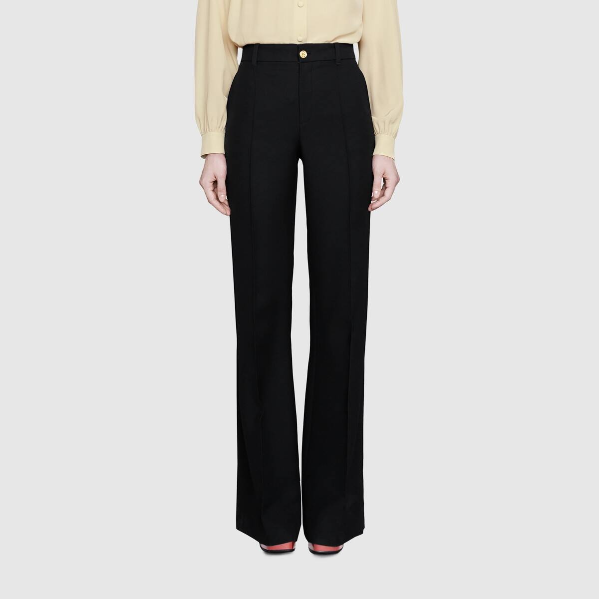 Wool silk flare pant - 3