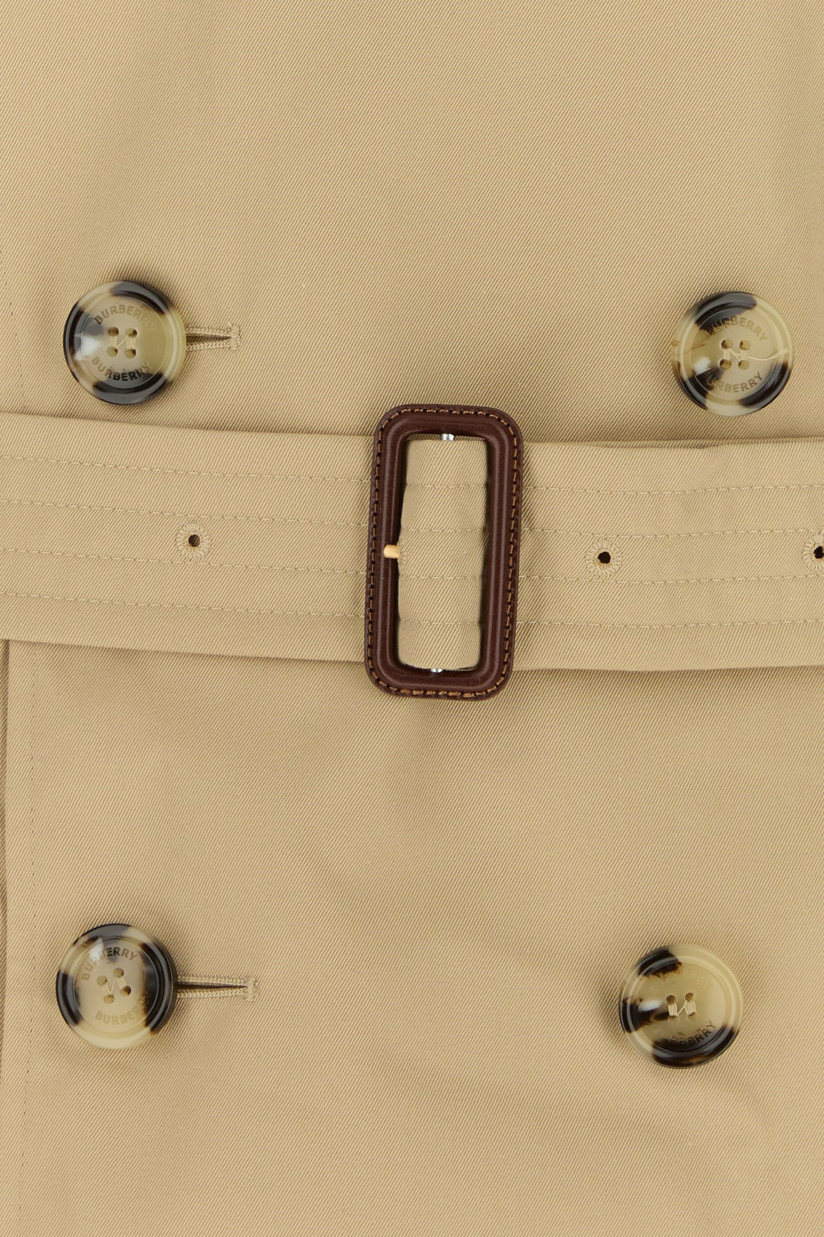 Beige gabardine trench coat - 3