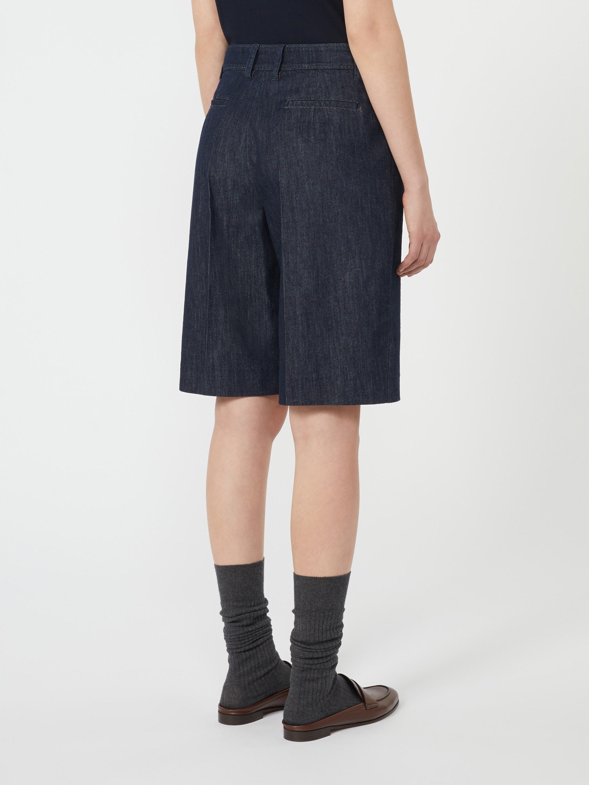 FRANK Indigo denim Bermuda shorts - 4
