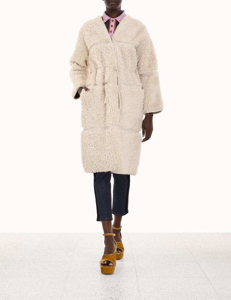 Zimmermann KALEIDOSCOPE SHEARLING COAT outlook