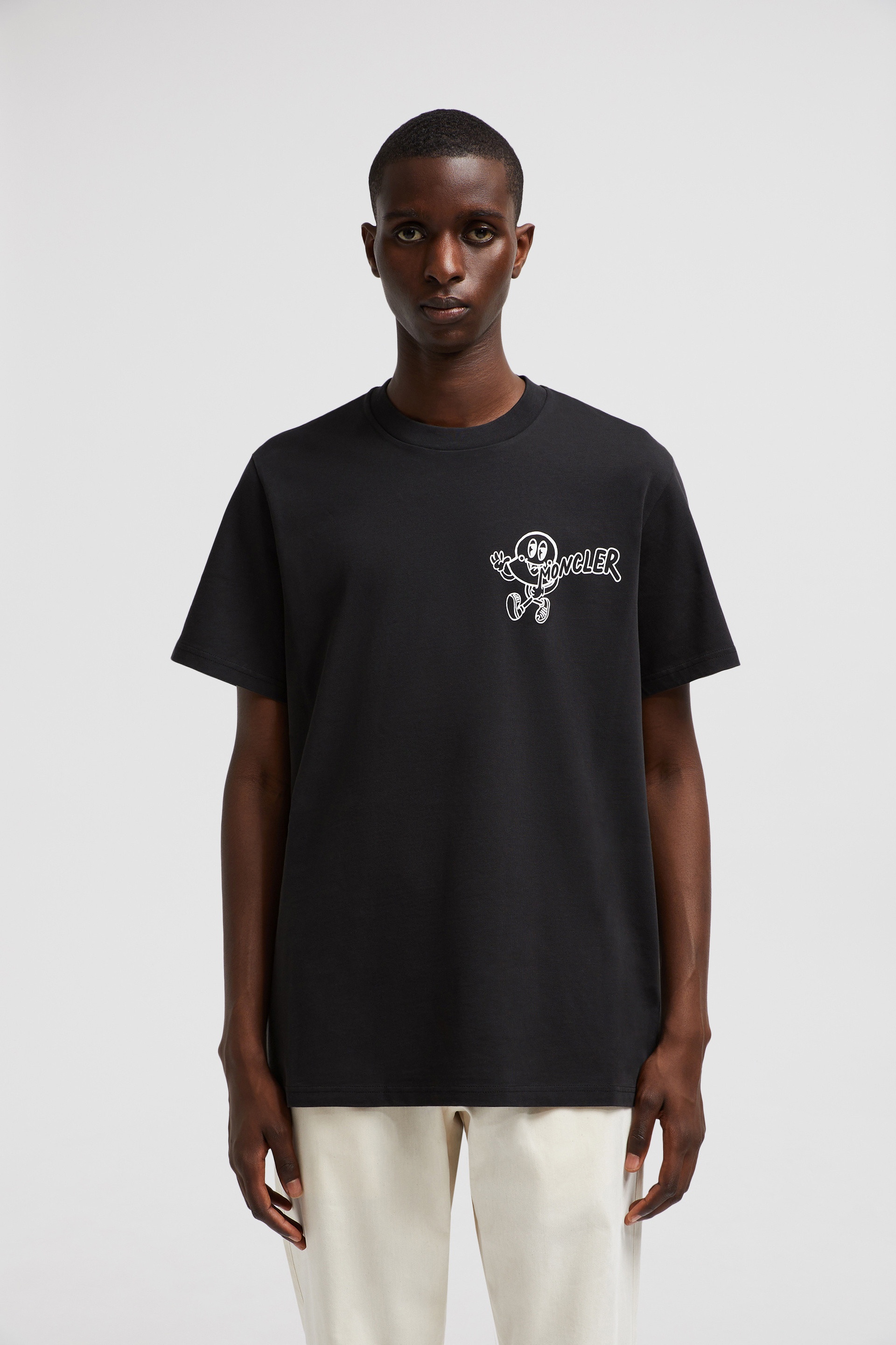 moncler❤︎t Moncler: Black Bonded-Logo T-Shirt | SSENSE