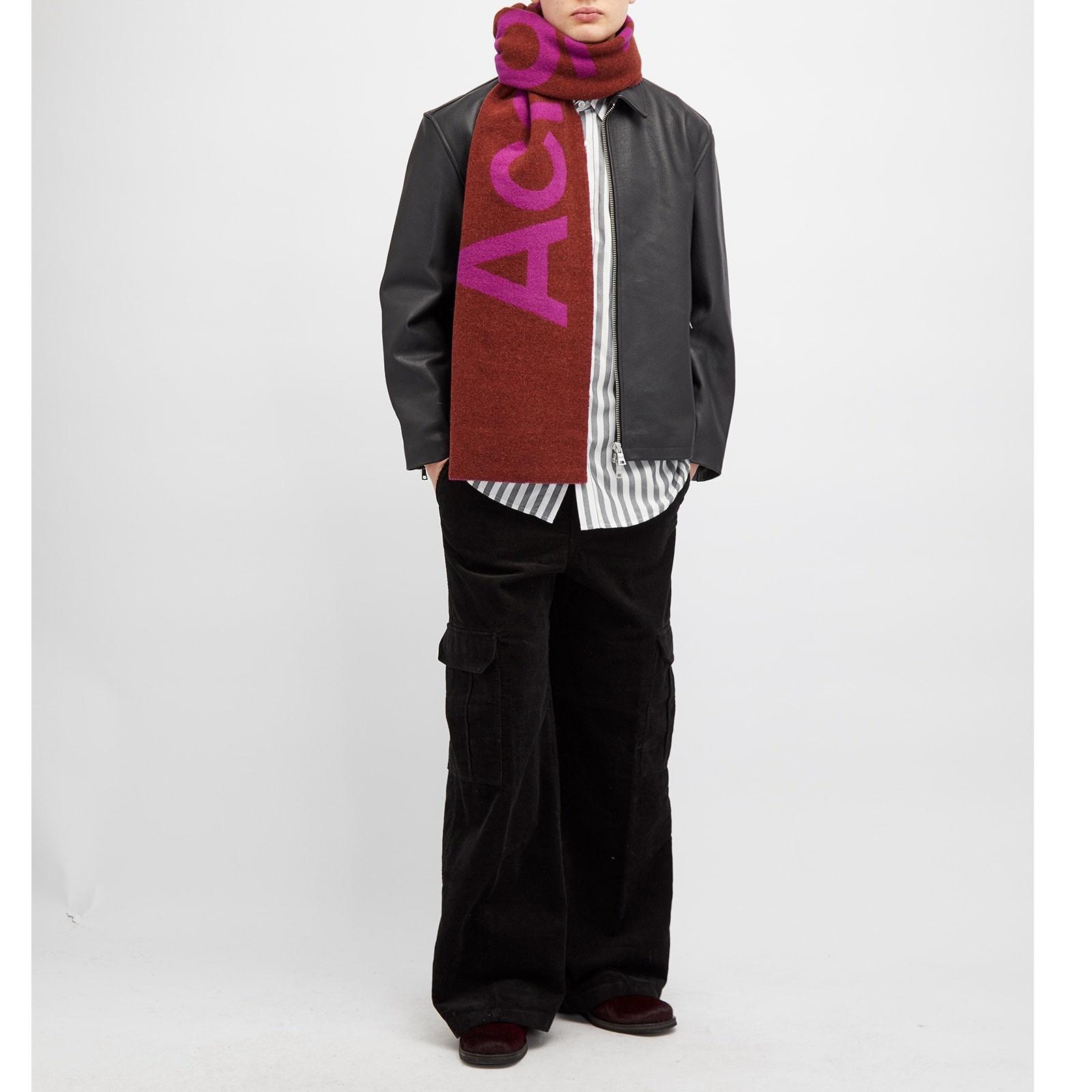 Acne Studios Toronty Logo Contrast Recycled Scarf - 2