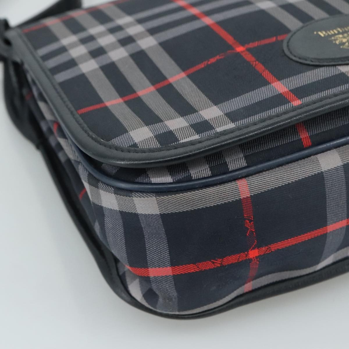 Burberry Nova Check Shoulder Bag Canvas Navy - 14
