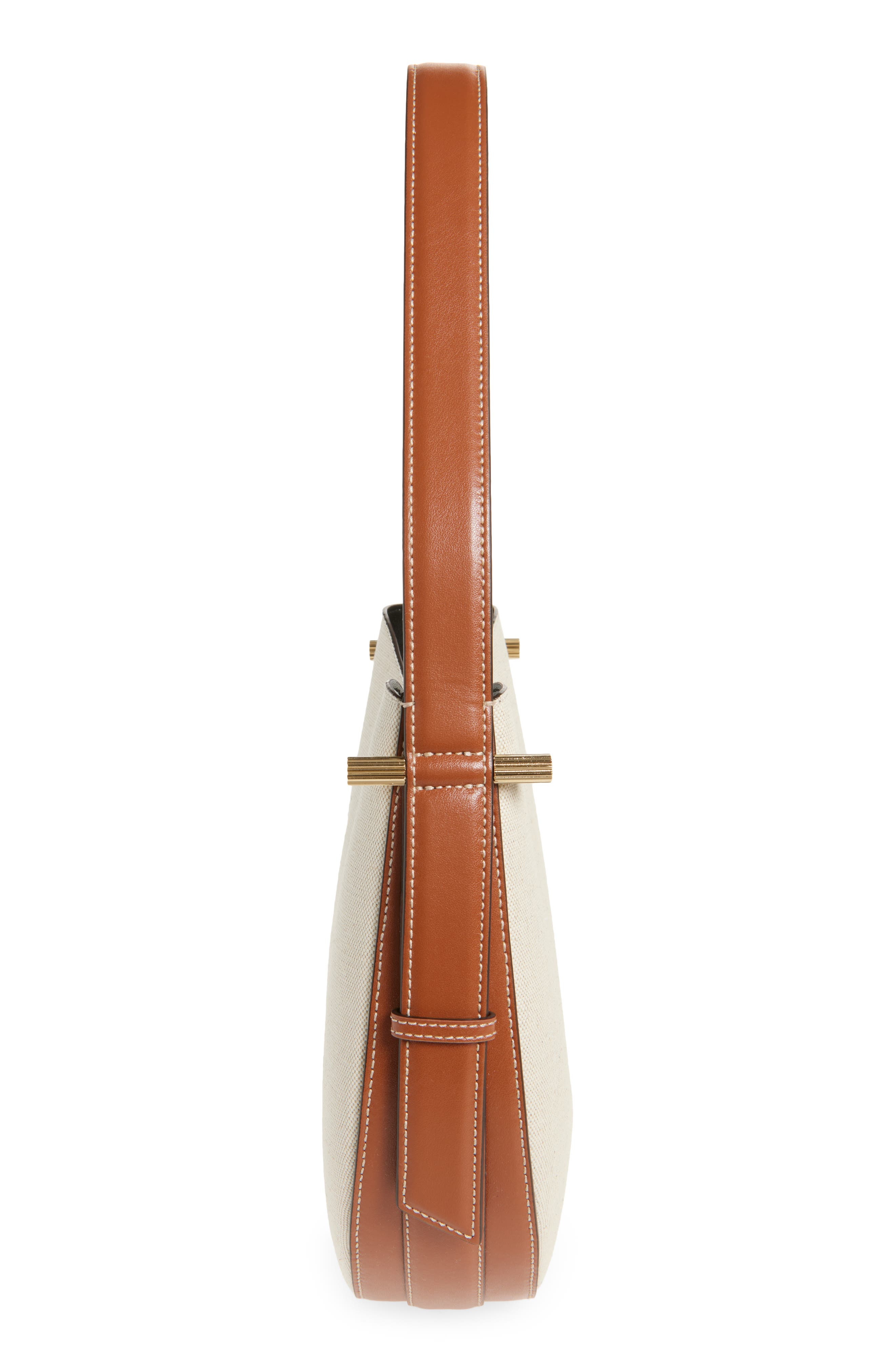 Victoria Beckham Medium The Dia Canvas Hobo Bag in Tan/Ivory at Nordstrom - 6