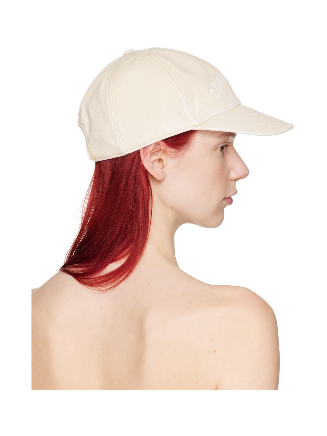 Beige AC Embroidered Washed Cap - 3