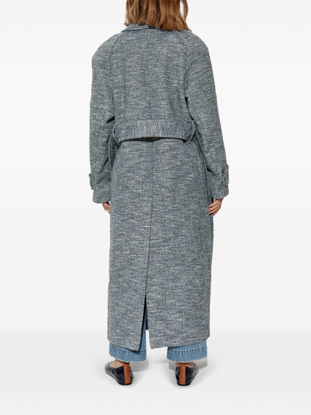 raglan-sleeve single-breasted coat - 4