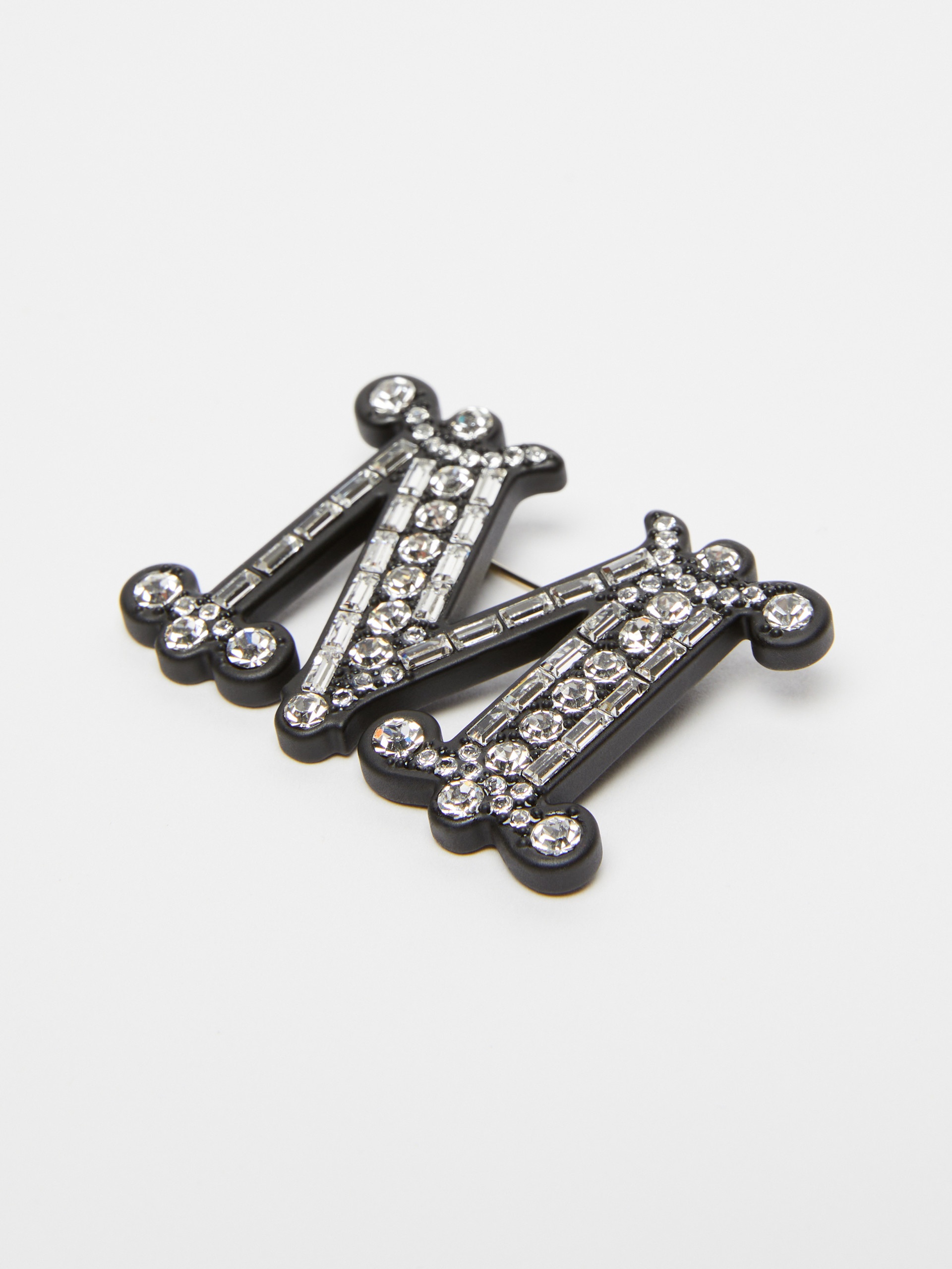 MBROOCH Monogram brooch with crystals 3