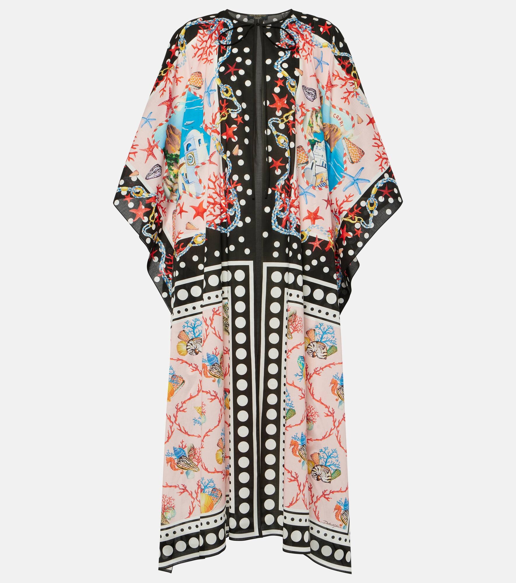 Capri printed cotton kaftan - 1