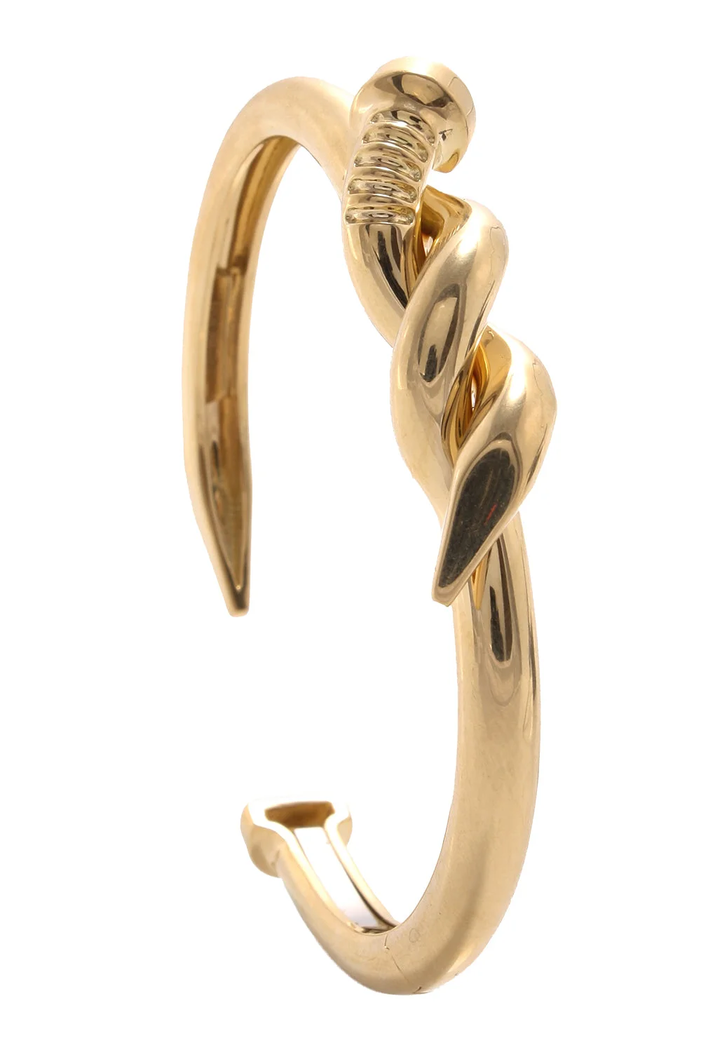 Polished Twist Nail Cuff Bracelet - 1