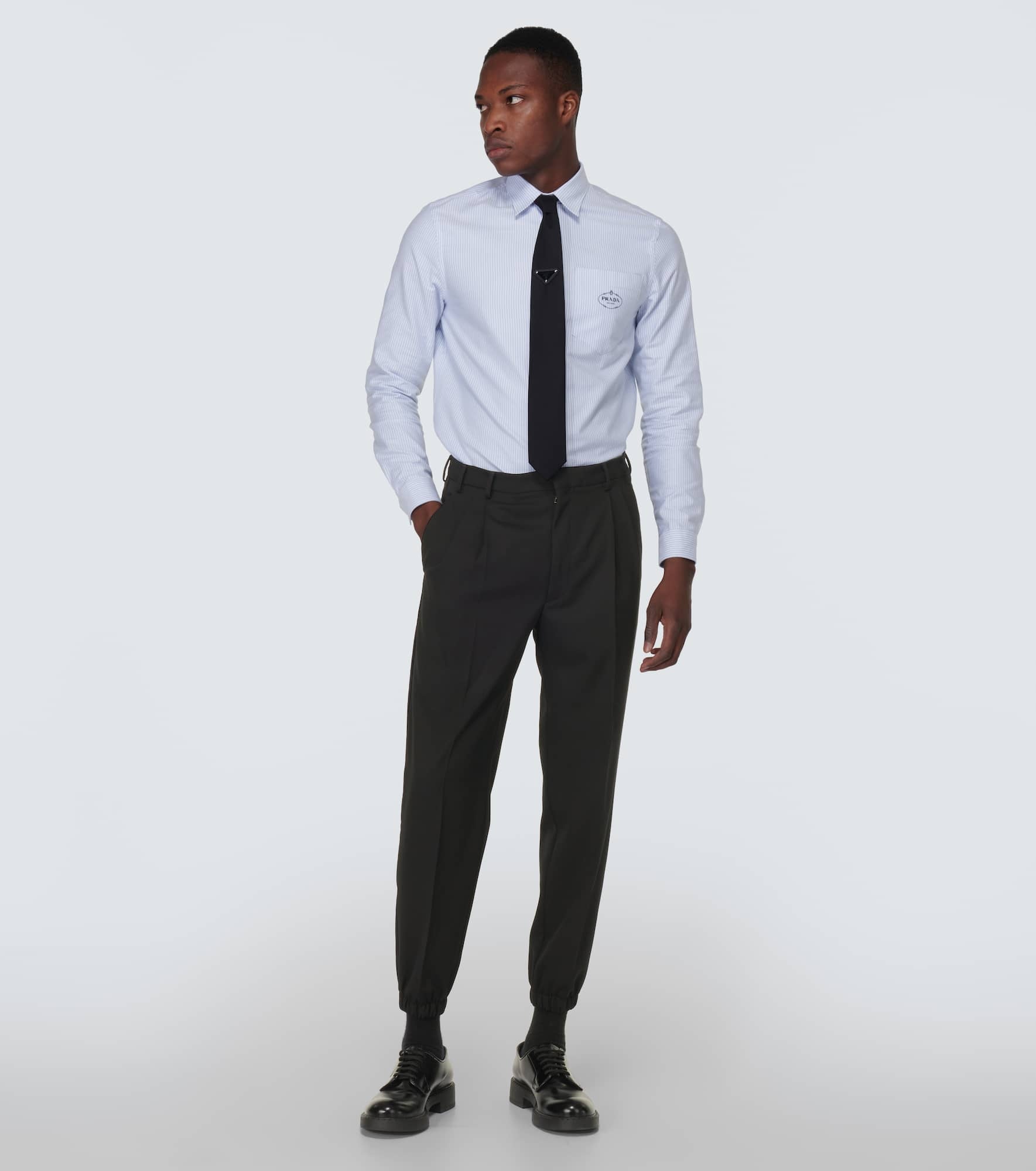 Wool gabardine slim pants - 2