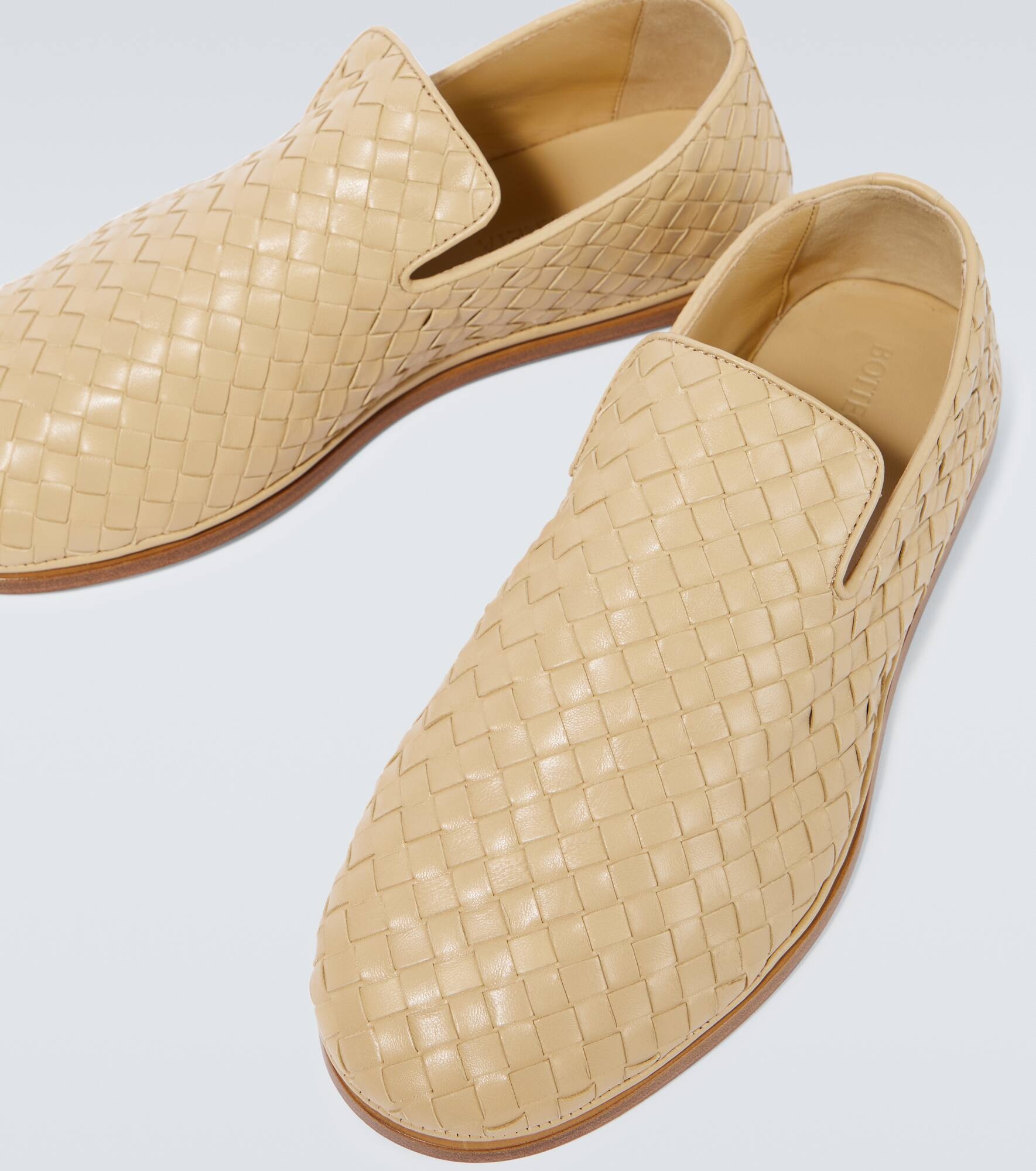 Intrecciato leather loafers - 3