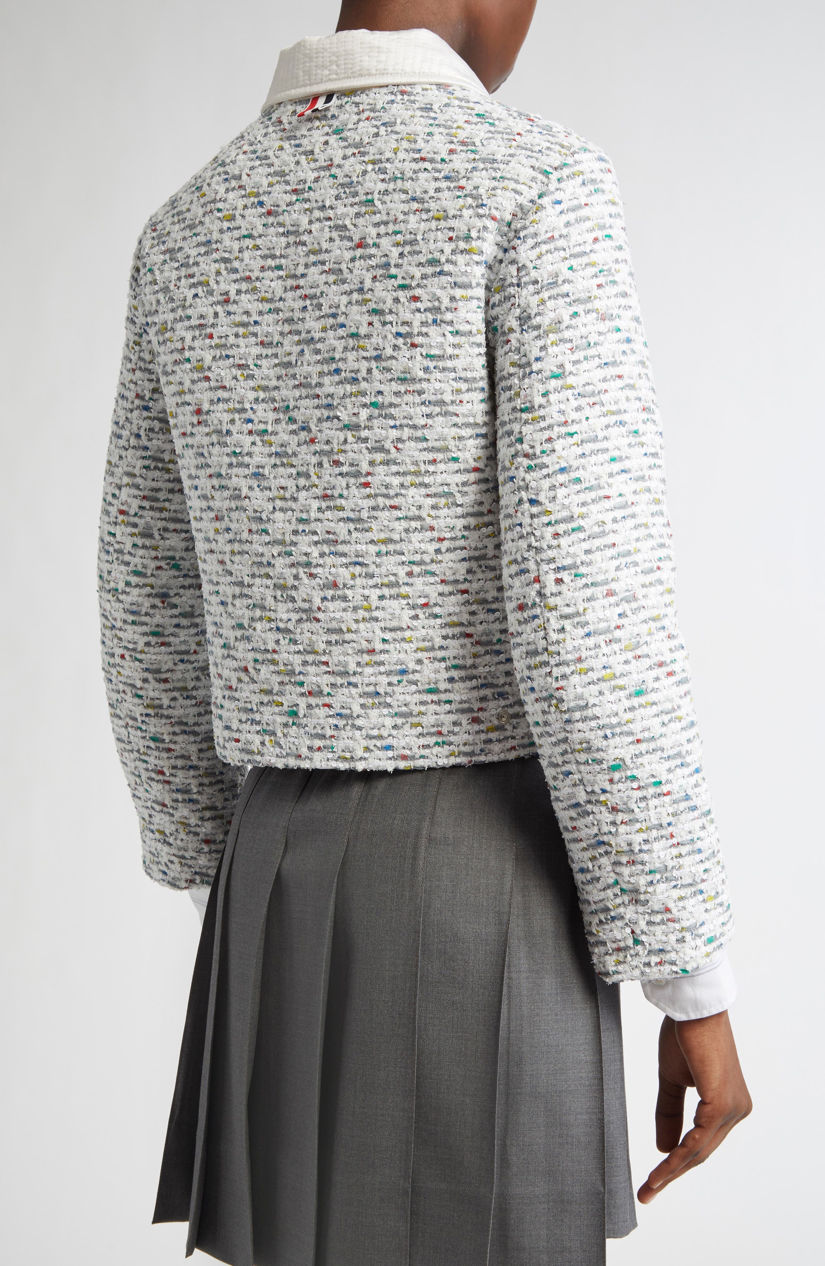 Thom Browne Patch Pocket Down Golf Jacket in Medium Grey at Nordstrom - 3