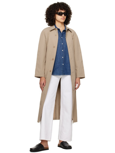 A.P.C. Beige Crinkled Trench Coat outlook
