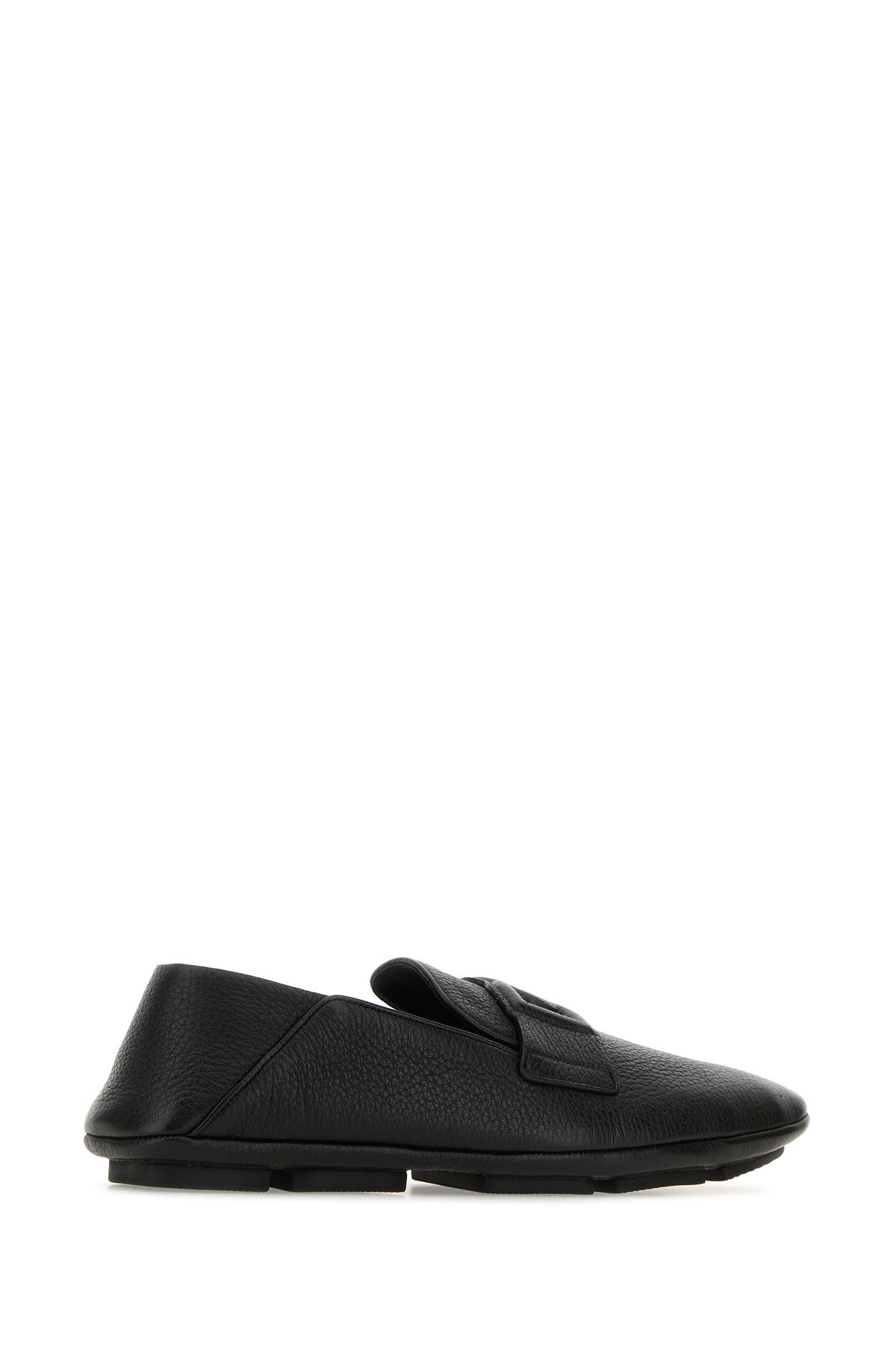 Black leather Driver loafers - 3