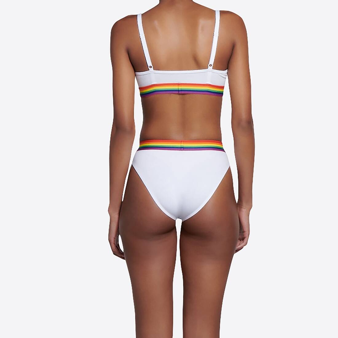 Women's Pride Slip Sporty Briefs in White - 5