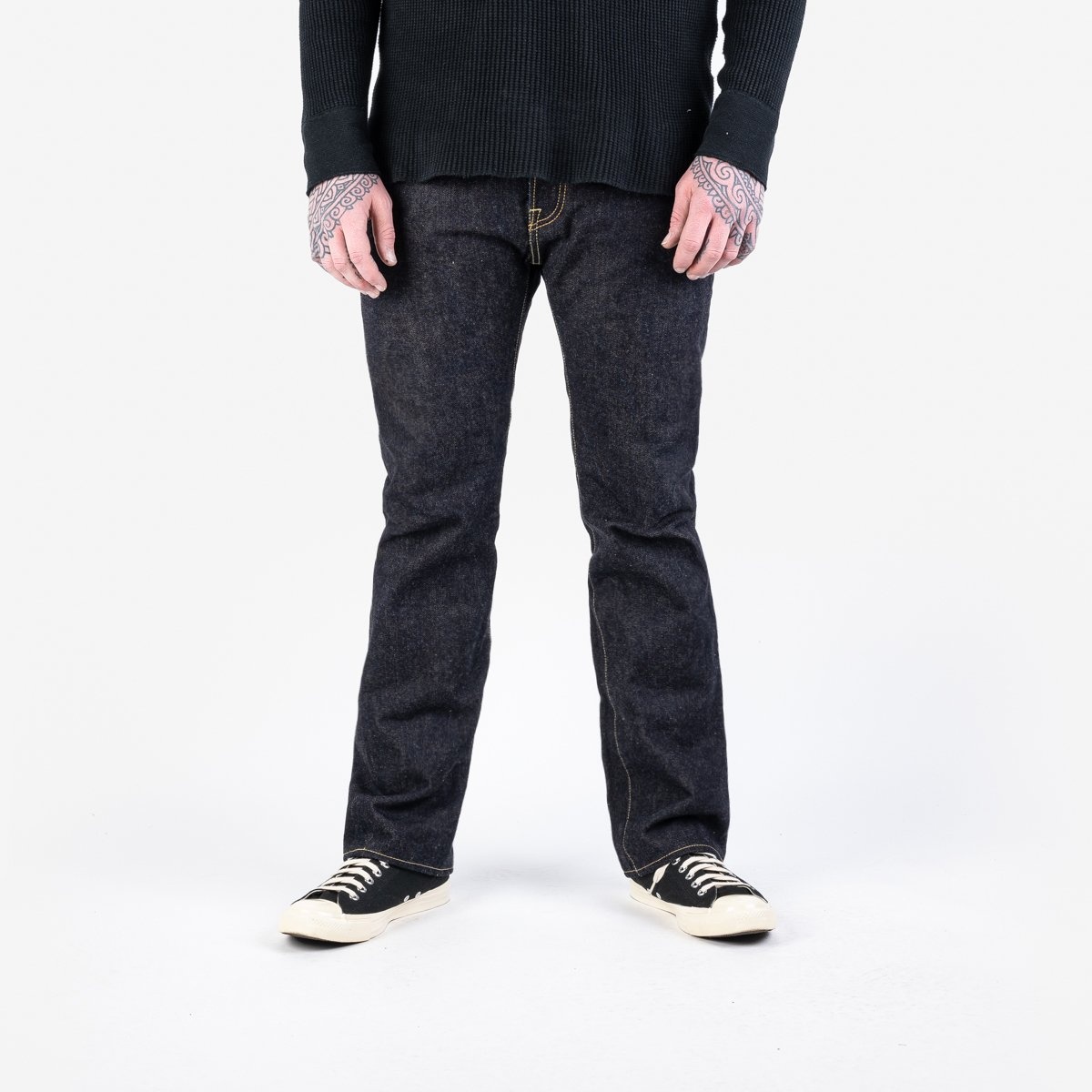 IH-666S-19L 19oz Left Hand Twill Selvedge Denim Slim Straight Cut Jeans - Indigo - 2