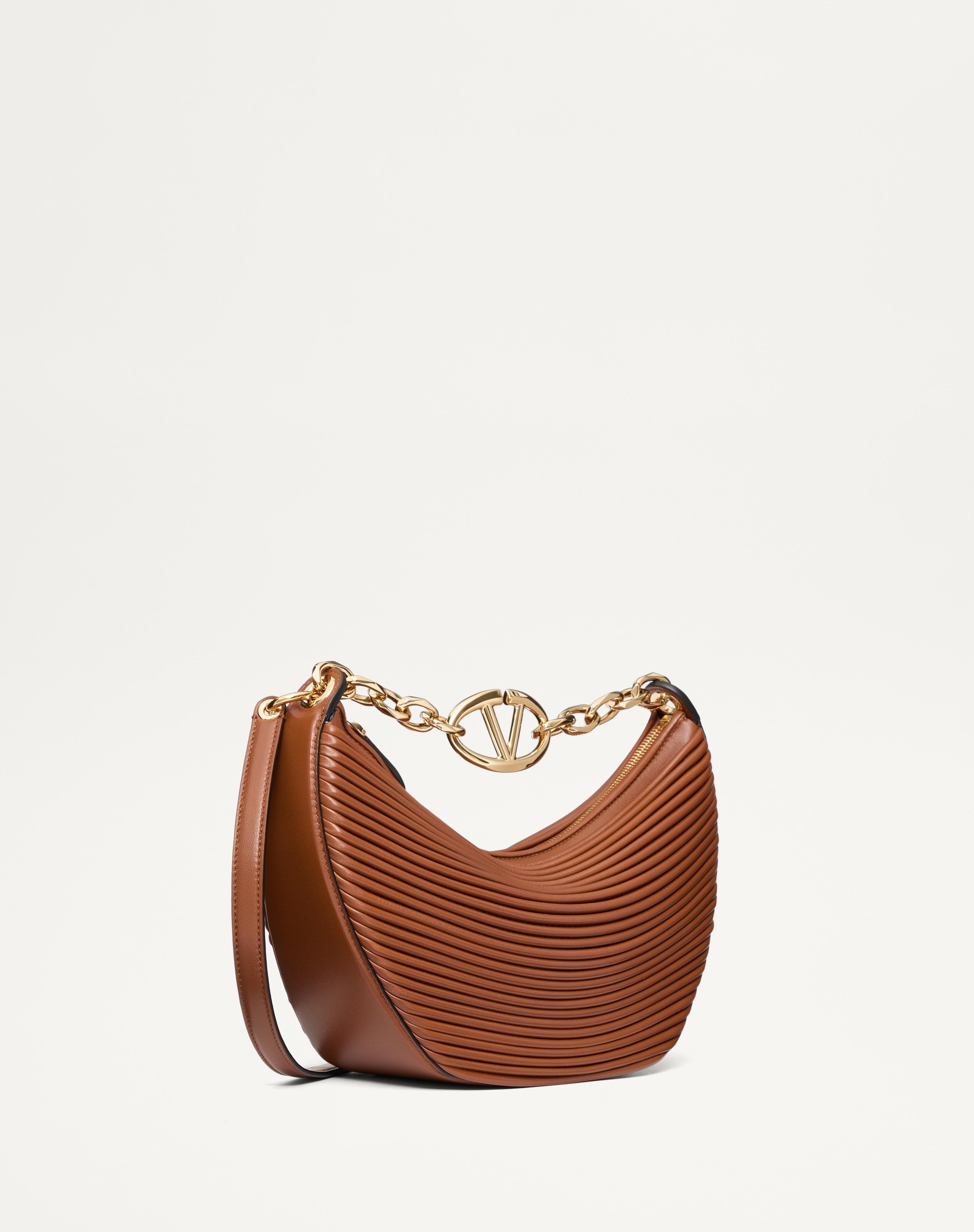 SMALL VLOGO MOON HOBO BAG IN NAPPA LEATHER WITH CHAIN - 2