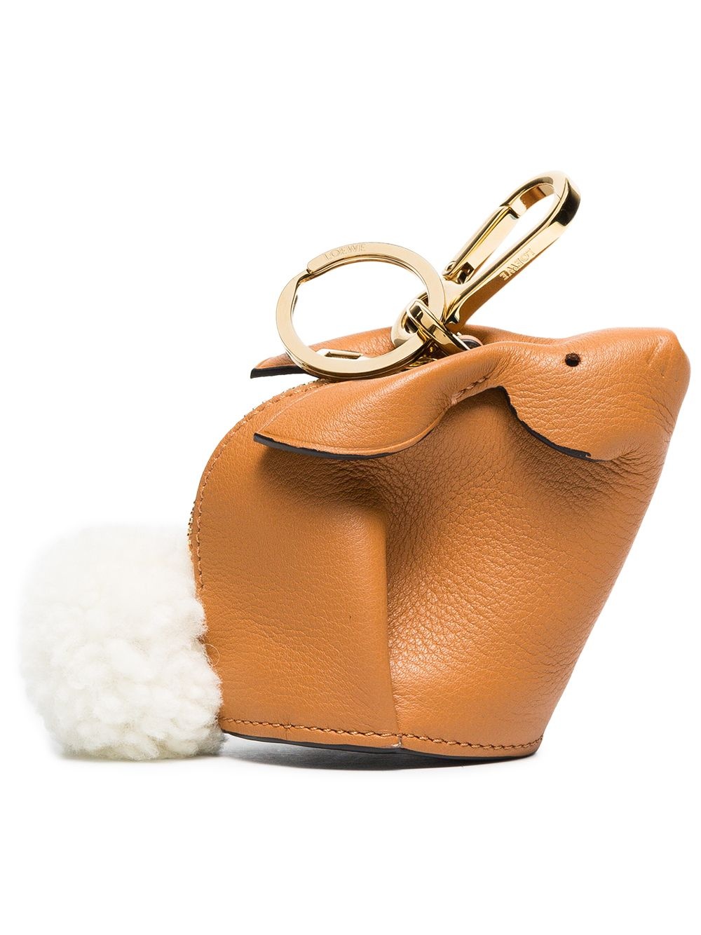 Bunny shearling tail bag charm - 1