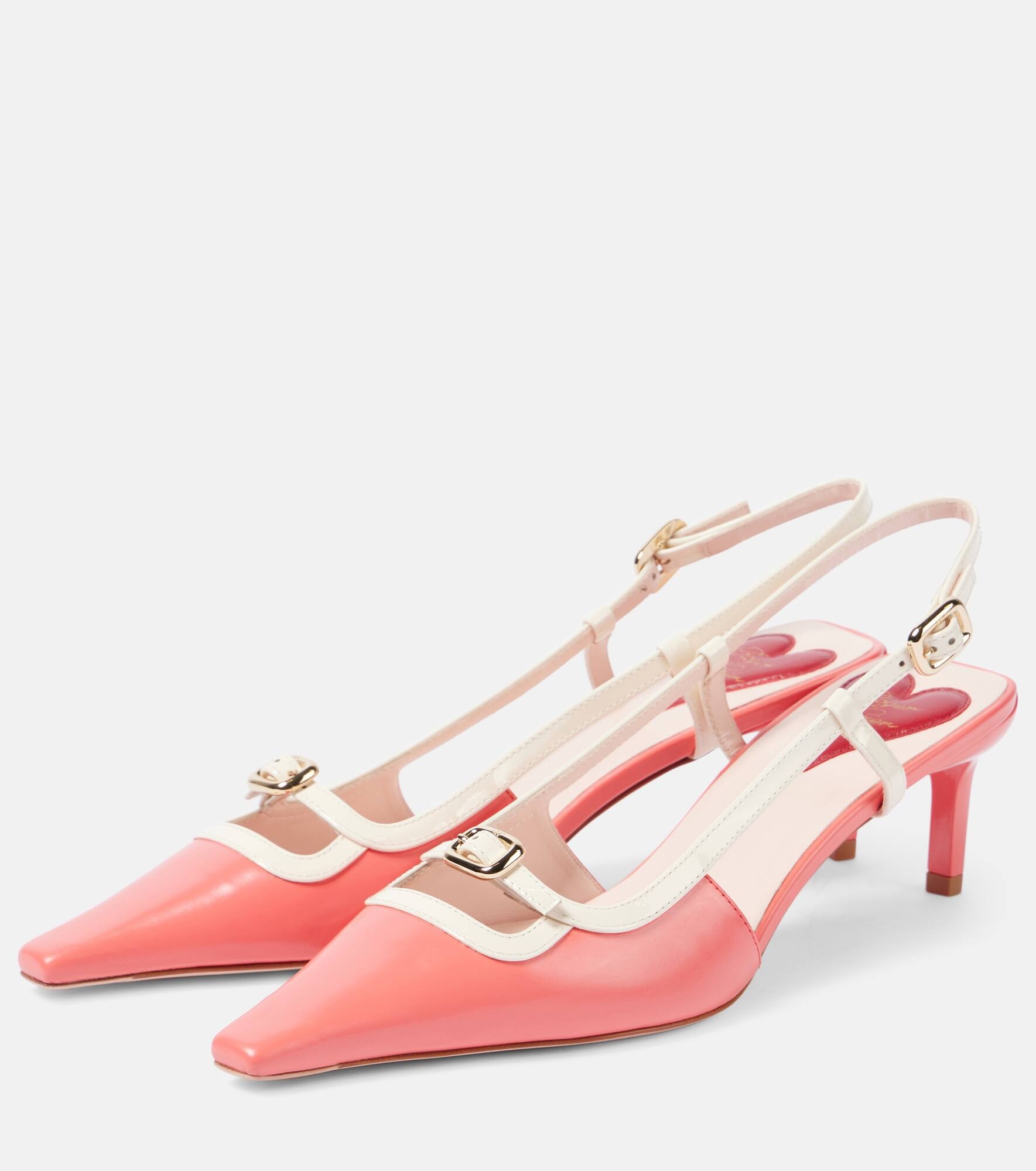 Viv' Canard 55 leather slingback pumps - 4