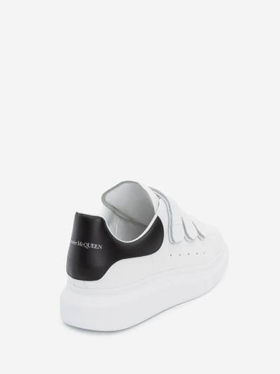 Alexander McQueen Oversized Triple Strap Sneaker  in White/black outlook