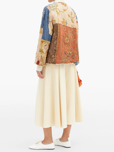 By Walid Ilana embroidered vintage ecclesiastic-silk jacket outlook