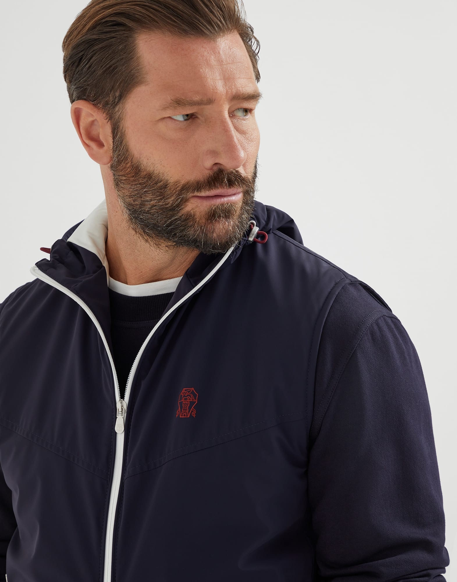 Bonded nylon hooded vest with Thermore® padding and logo - 3