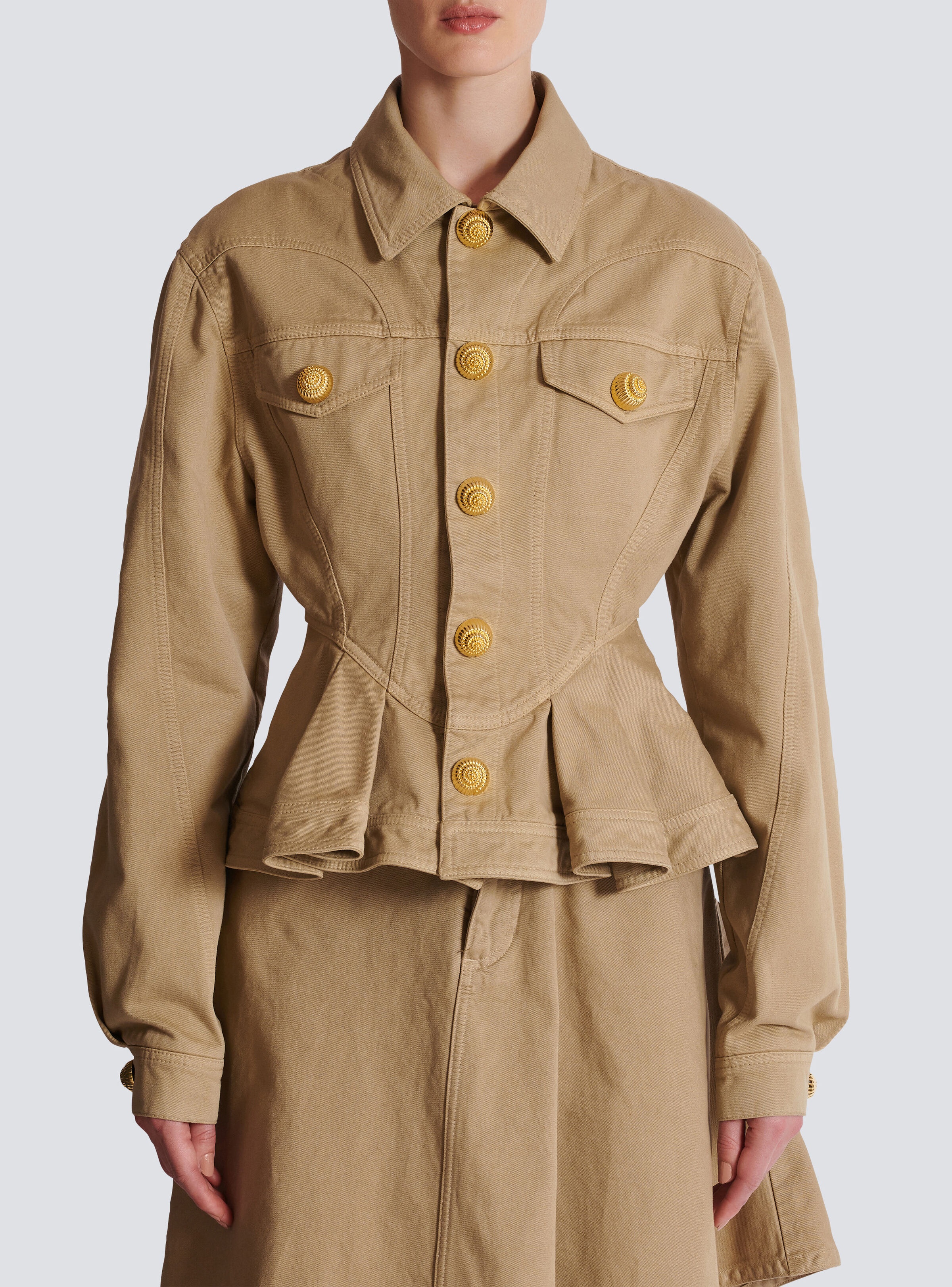 Ruffled cotton canvas jacket - 5