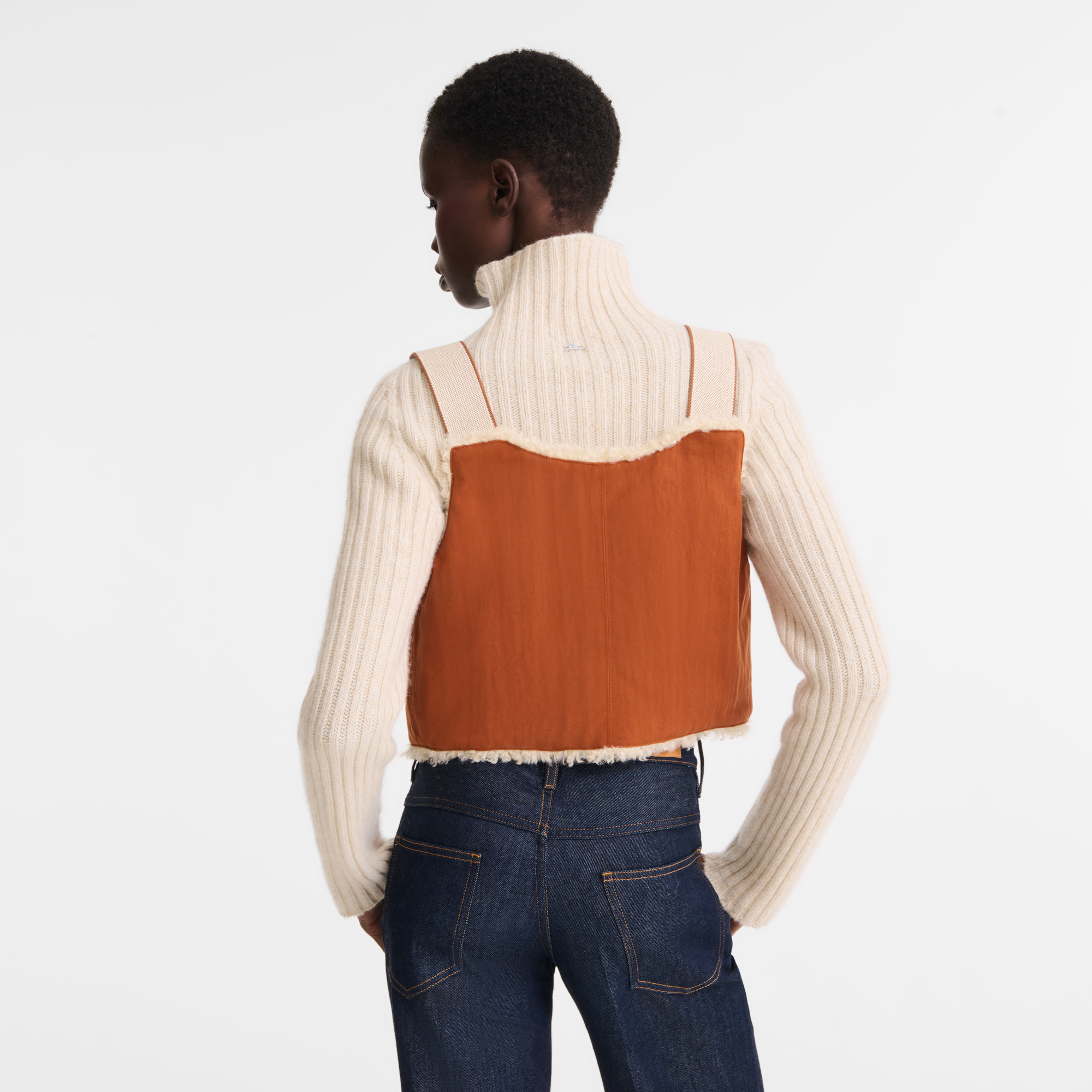 Cardigan Marmalade - Faux fur-lined cotton - 3