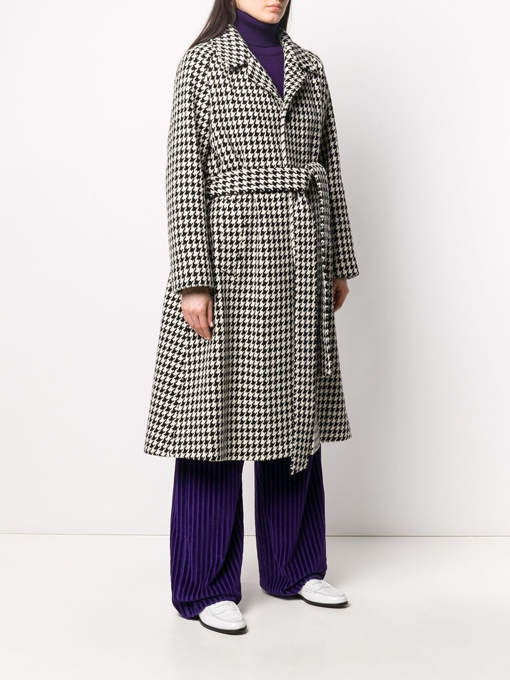 belted five button coat - 3