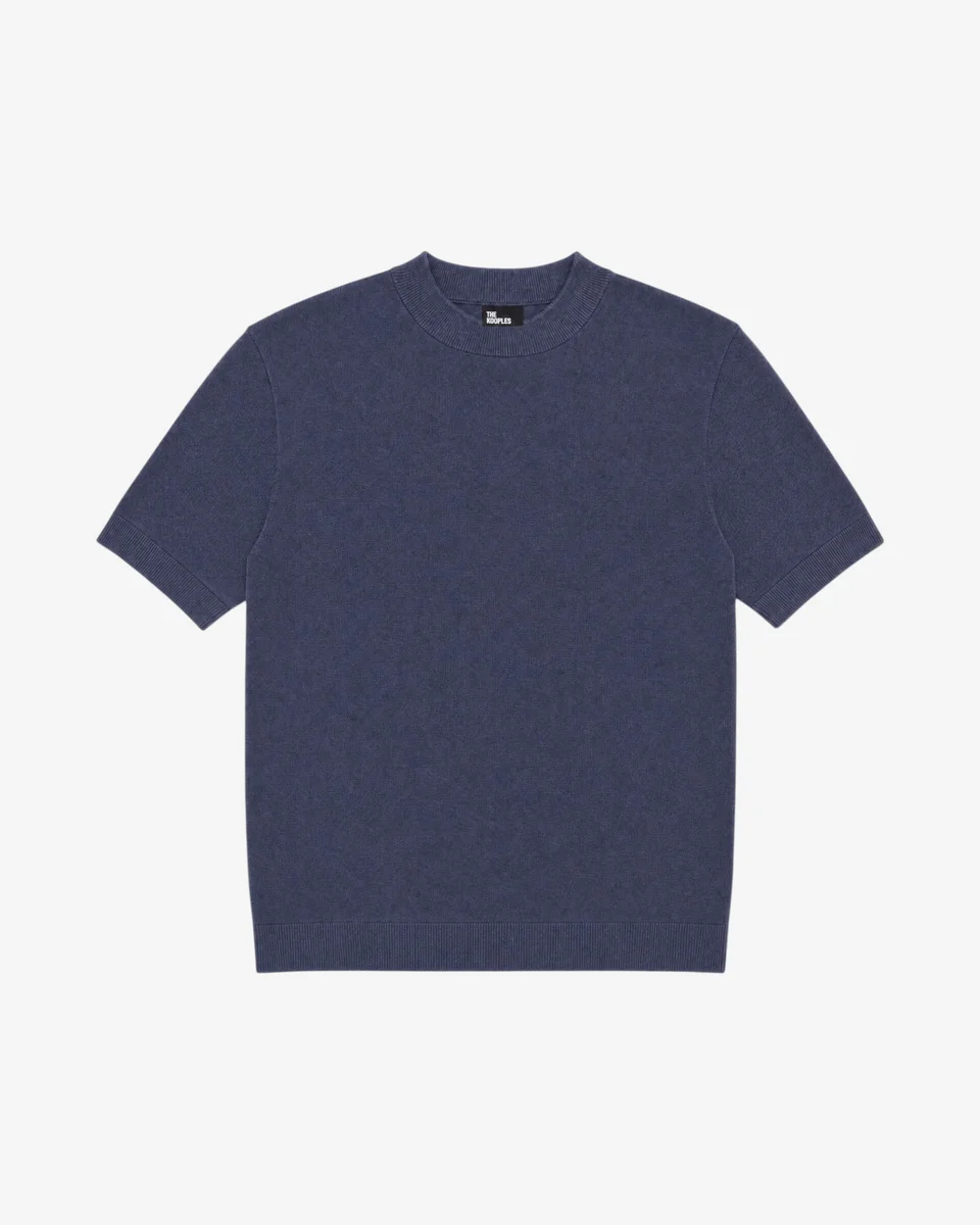 ROUND-NECK NAVY SWEATER - 1