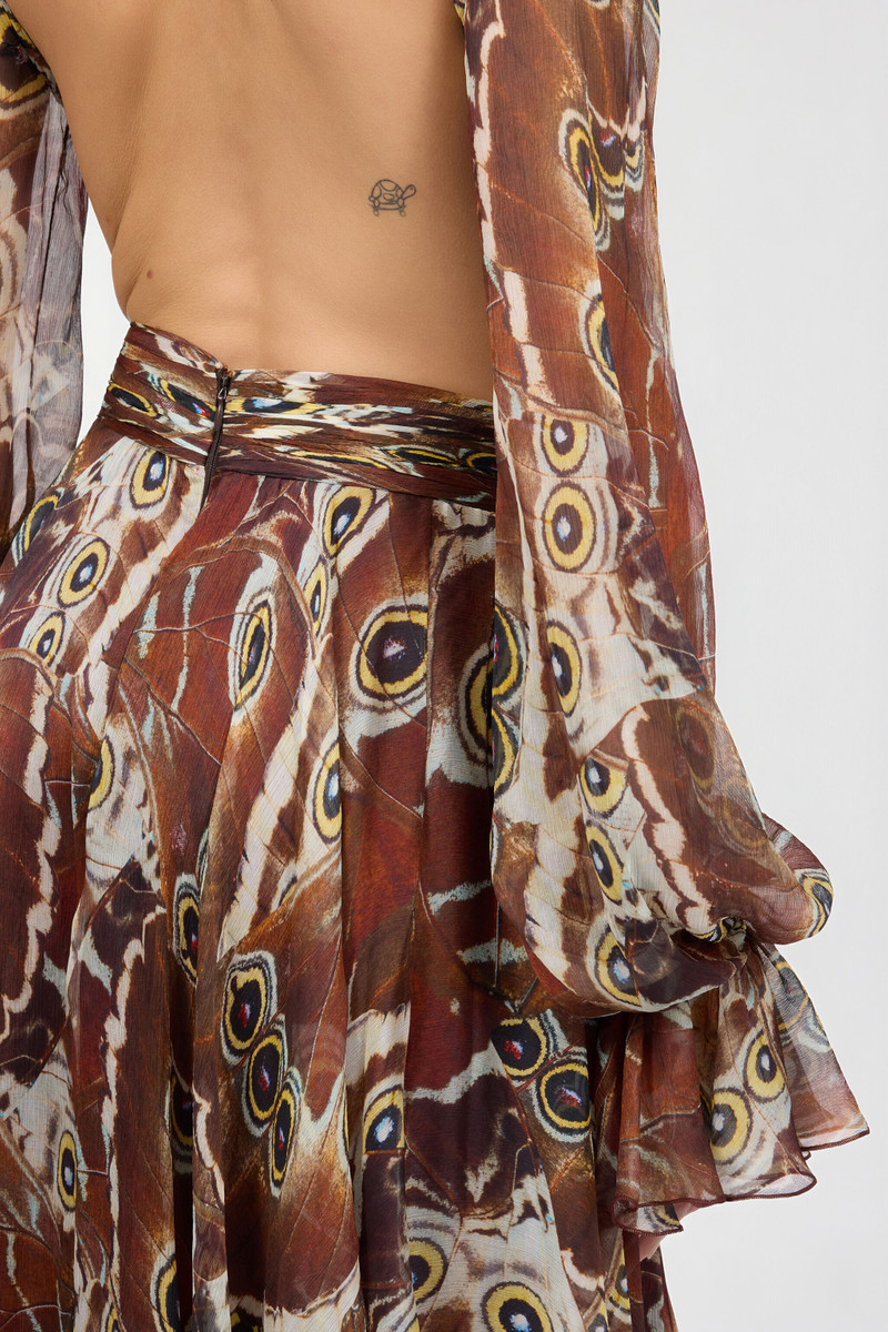Night Butterfly Print Maxi Dress 6