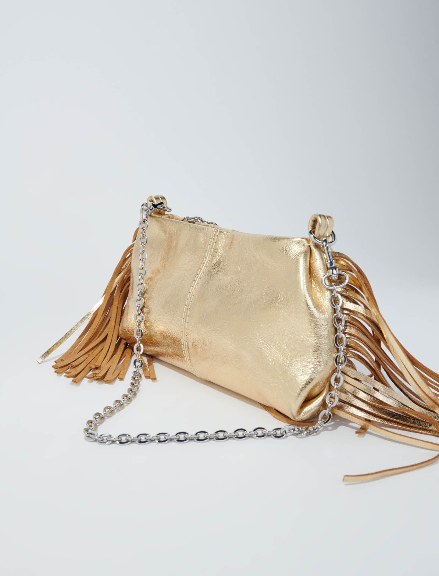 Metallic leather Miss M clutch bag - 3