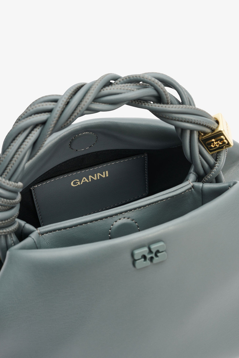 DARK GREY SMALL GANNI BOU BAG 3