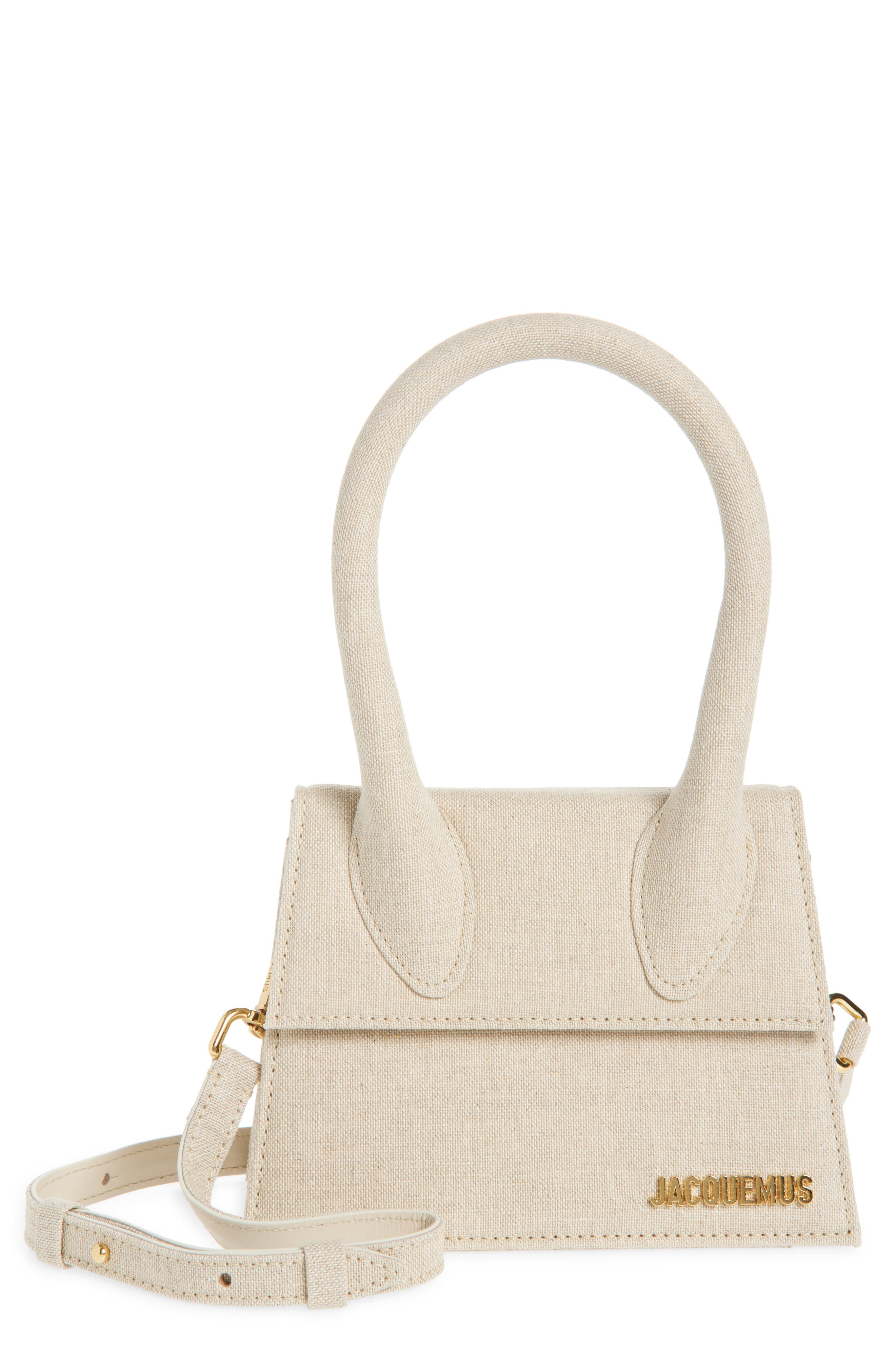 Jacquemus Le Chiquito Moyen Leather Top Handle Bag in Light Greige at Nordstrom - 1
